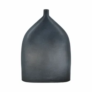 16" MAUER SLEEK METAL GRAY VASE