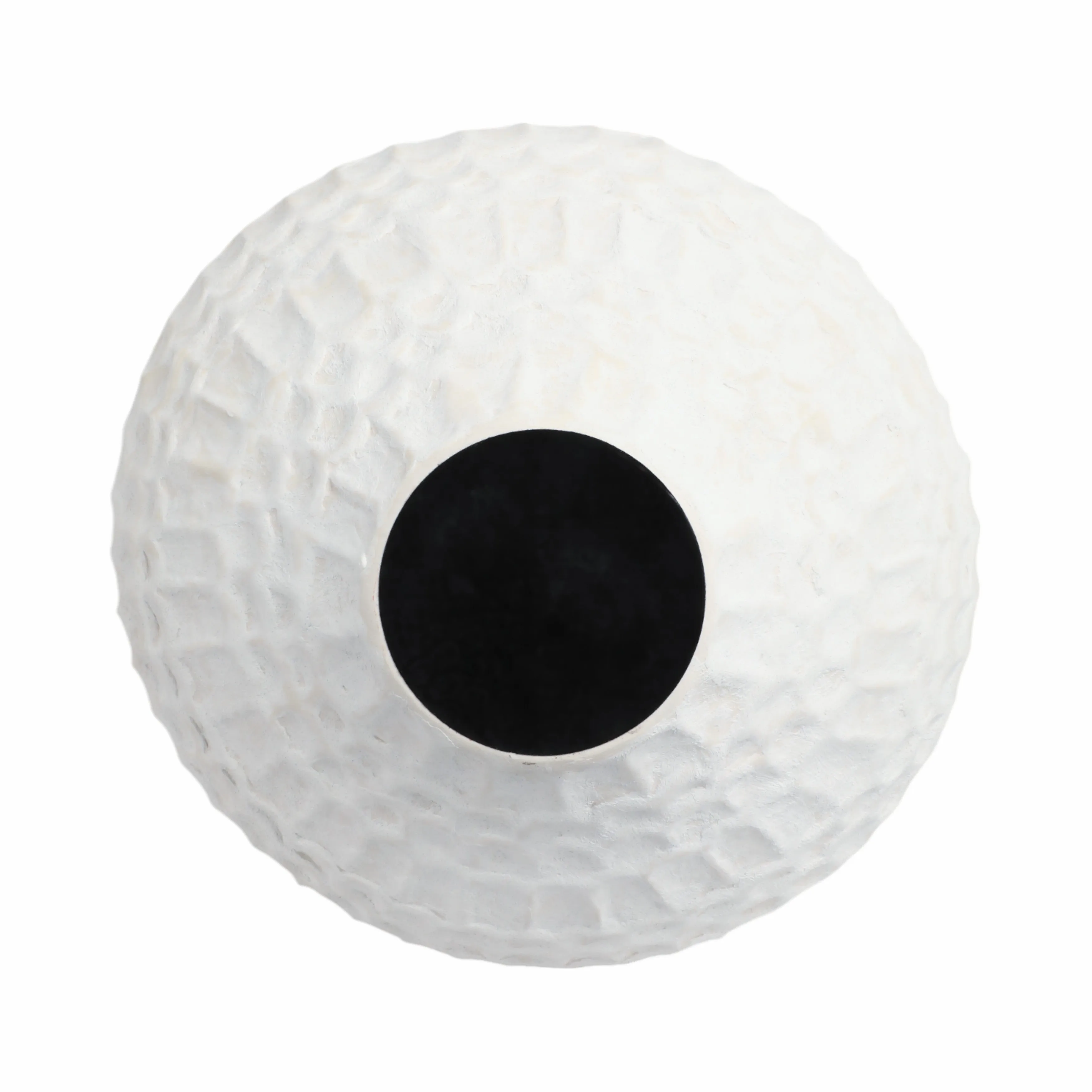 16"callan Large 3d Printed Porcelain Vase, Ivory