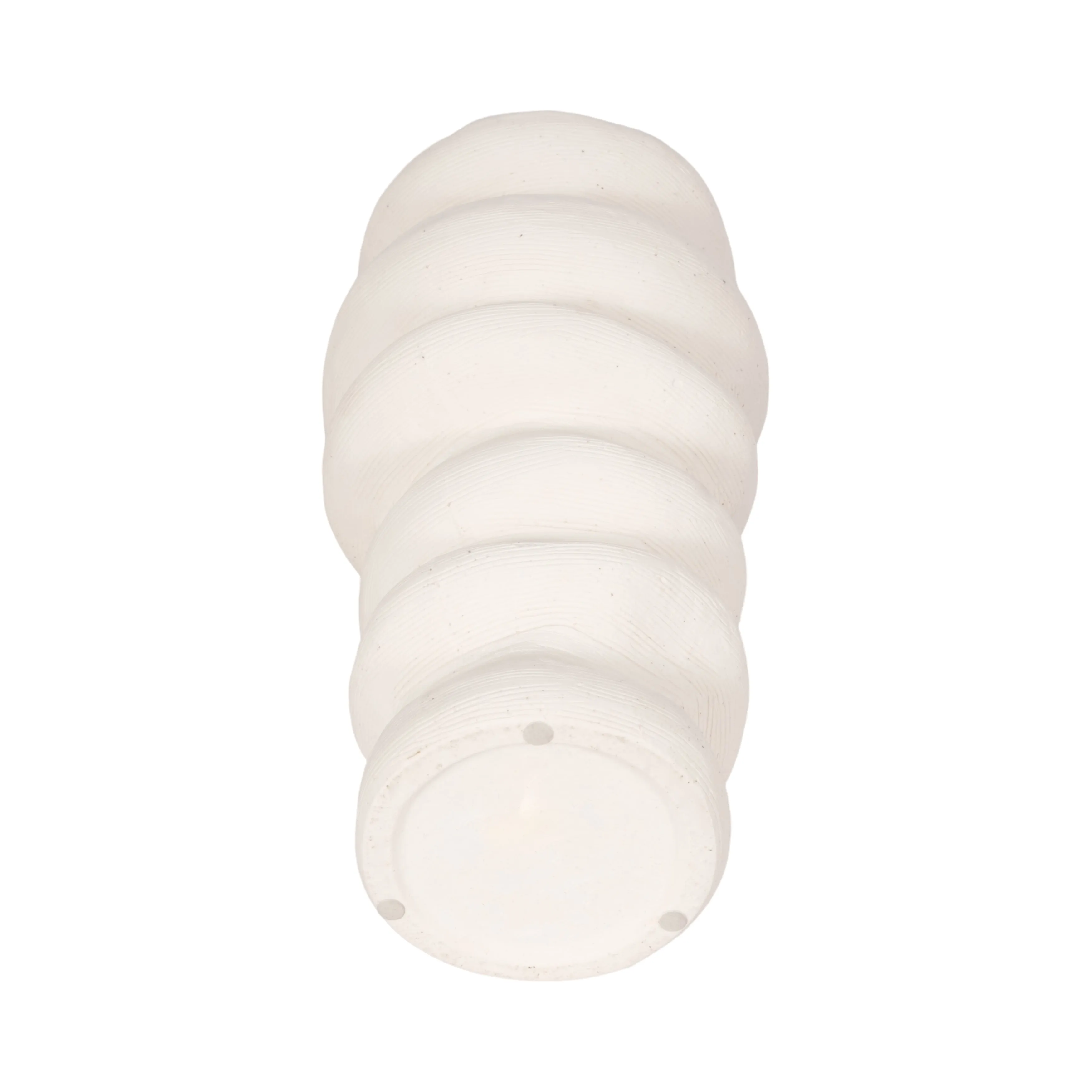 16x8" Hand Scribed Cairn Vase, White
