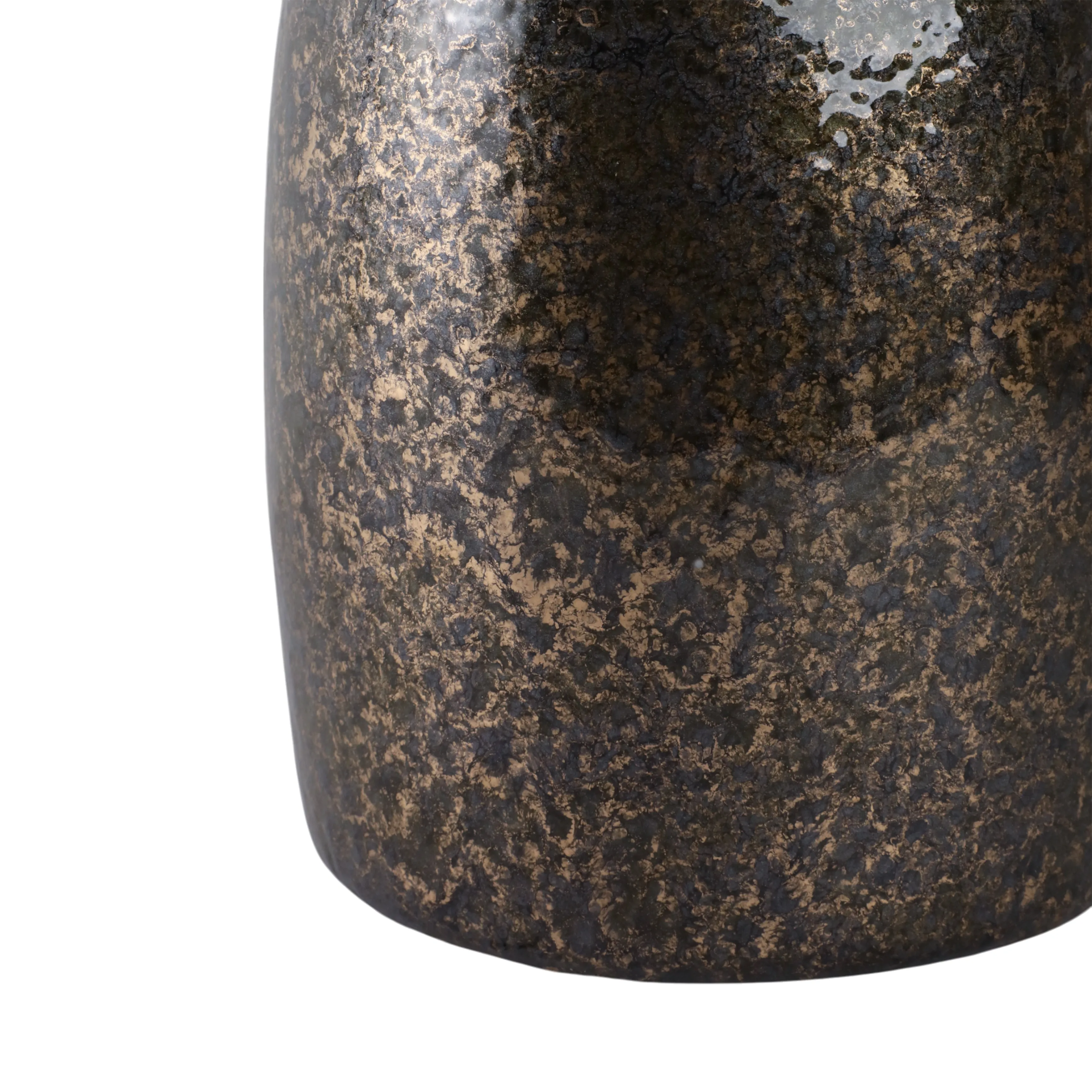18" Arielle Medium Pyrite Stone And Glass Bottle