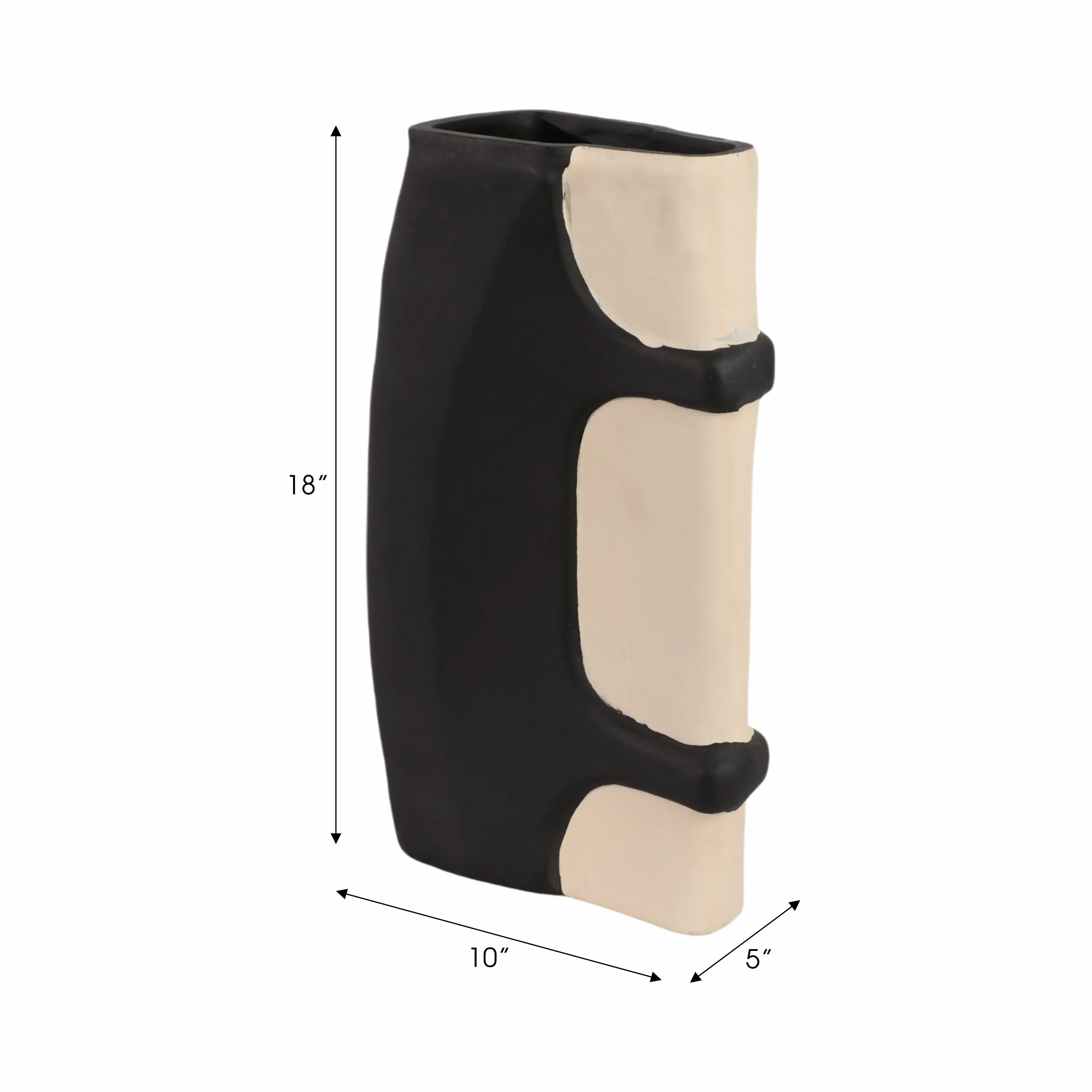 18" Concord Large Black Ecomix Vase