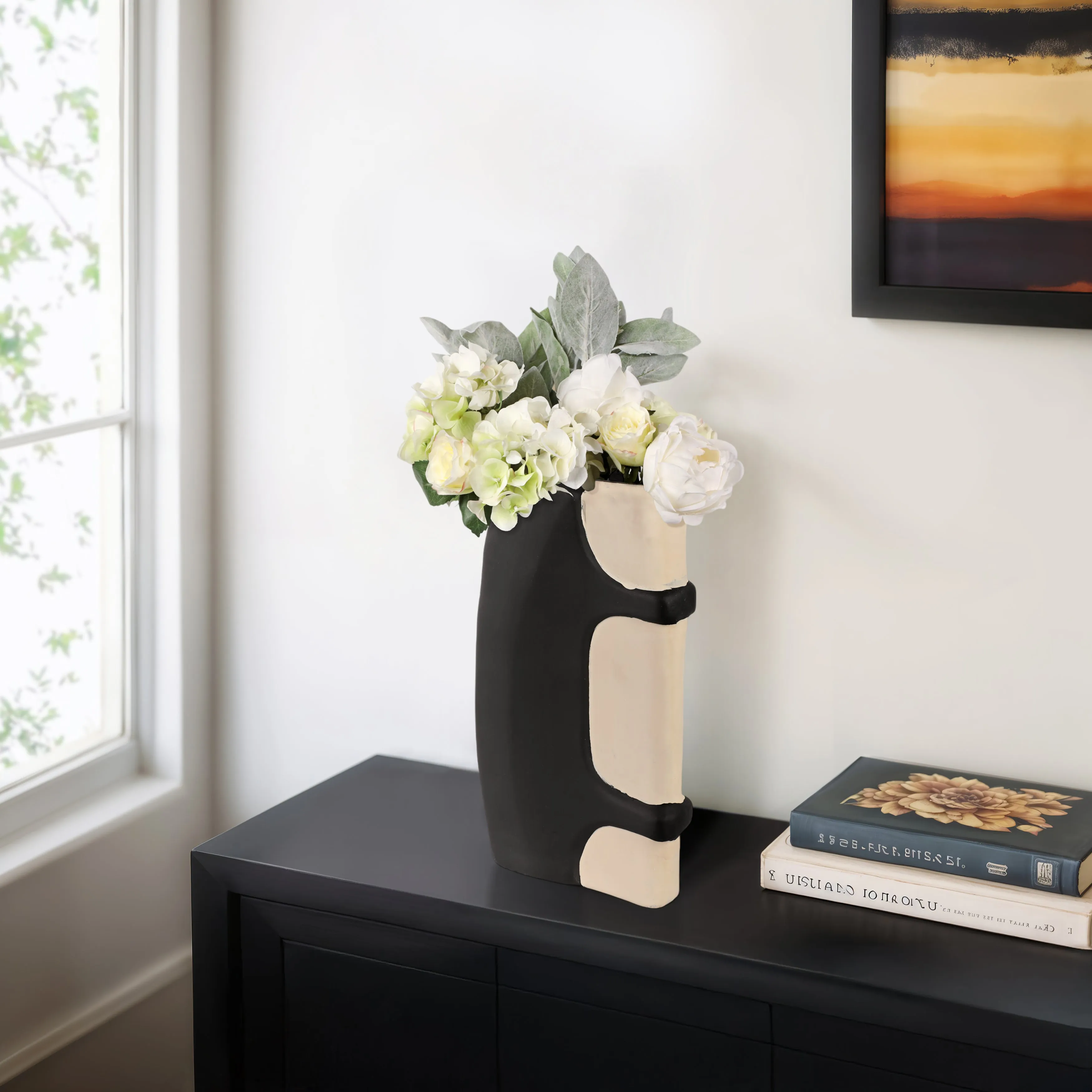 18" Concord Large Black Ecomix Vase