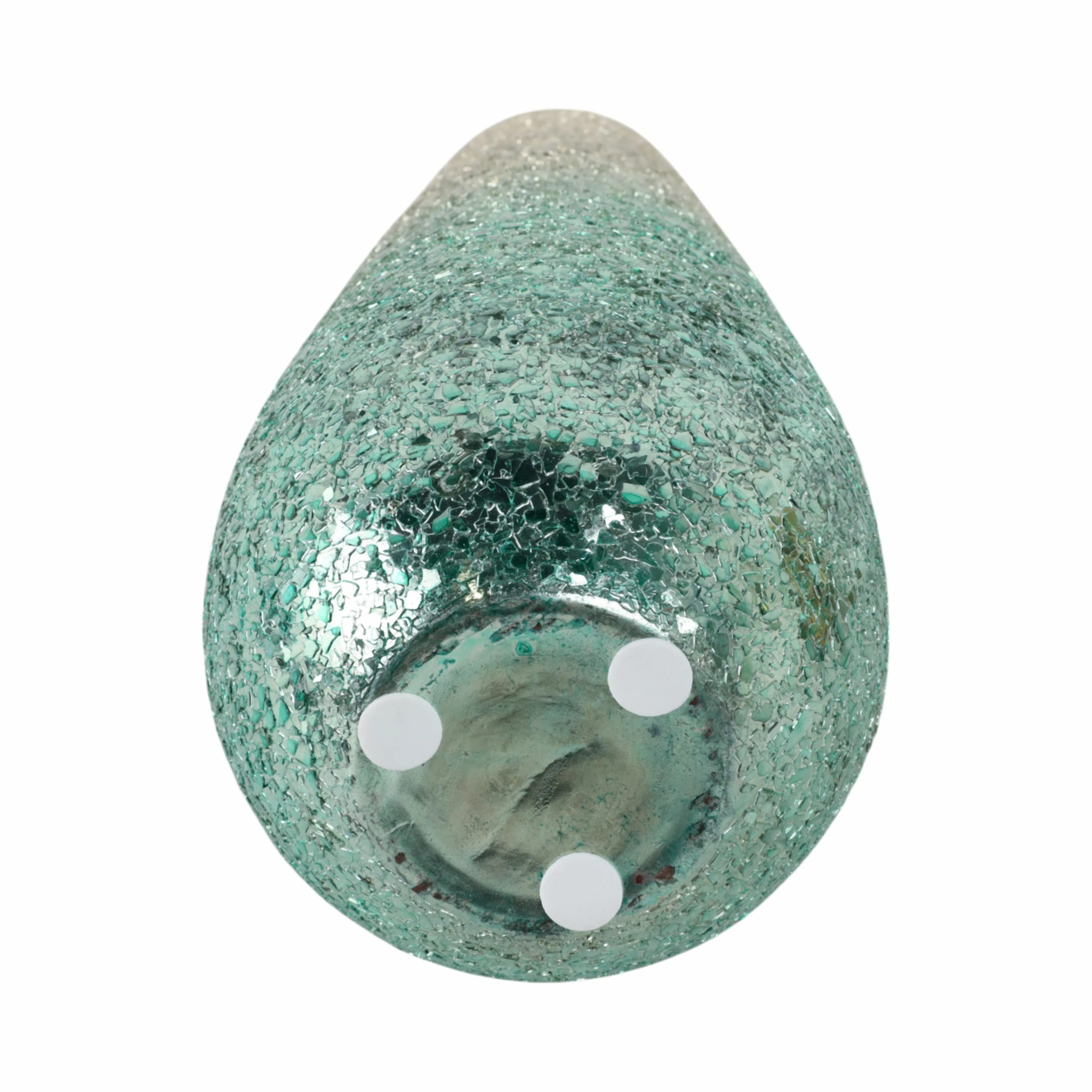 18" Crackled Vase, Green Ombre