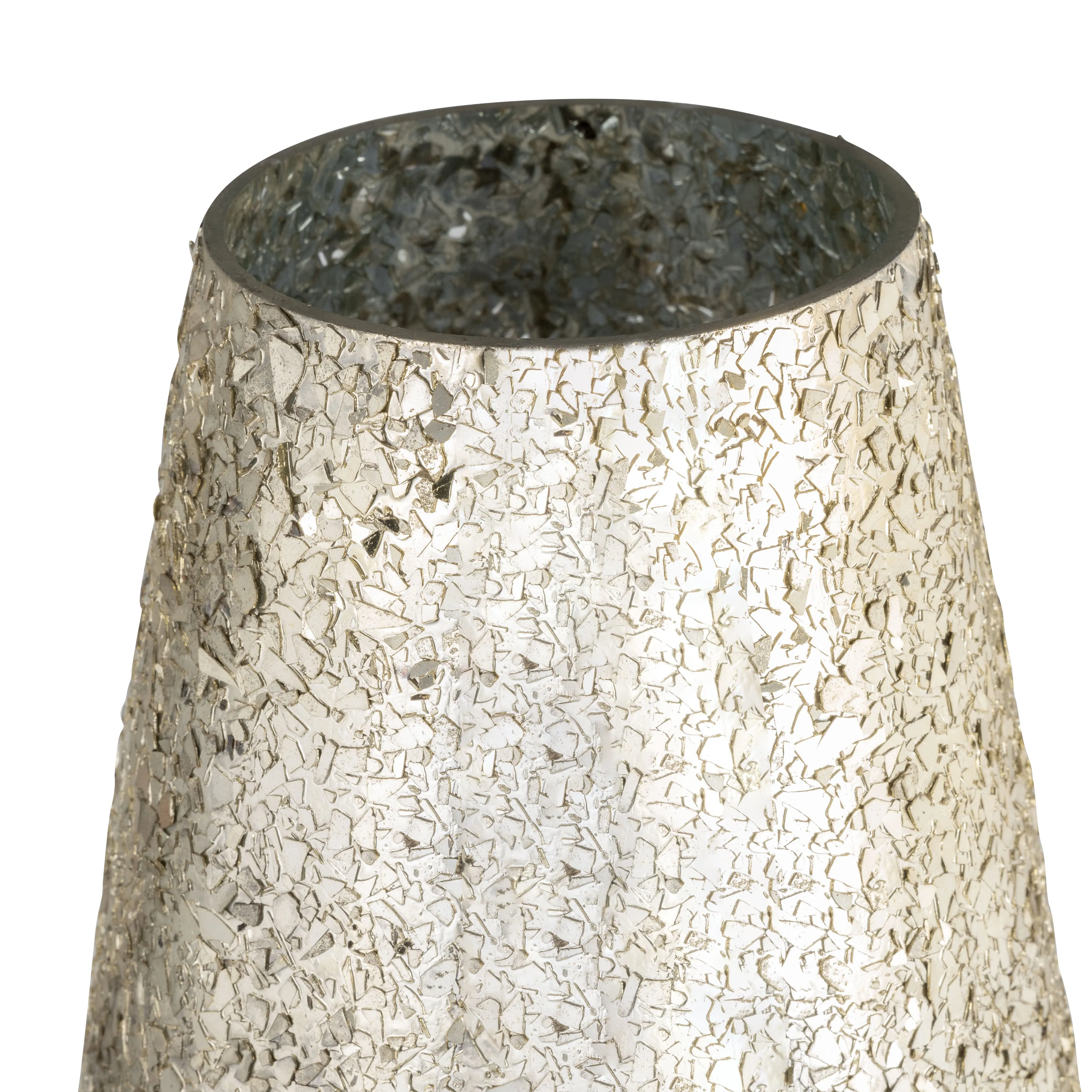 18" CRACKLED VASE, PLUM OMBRE