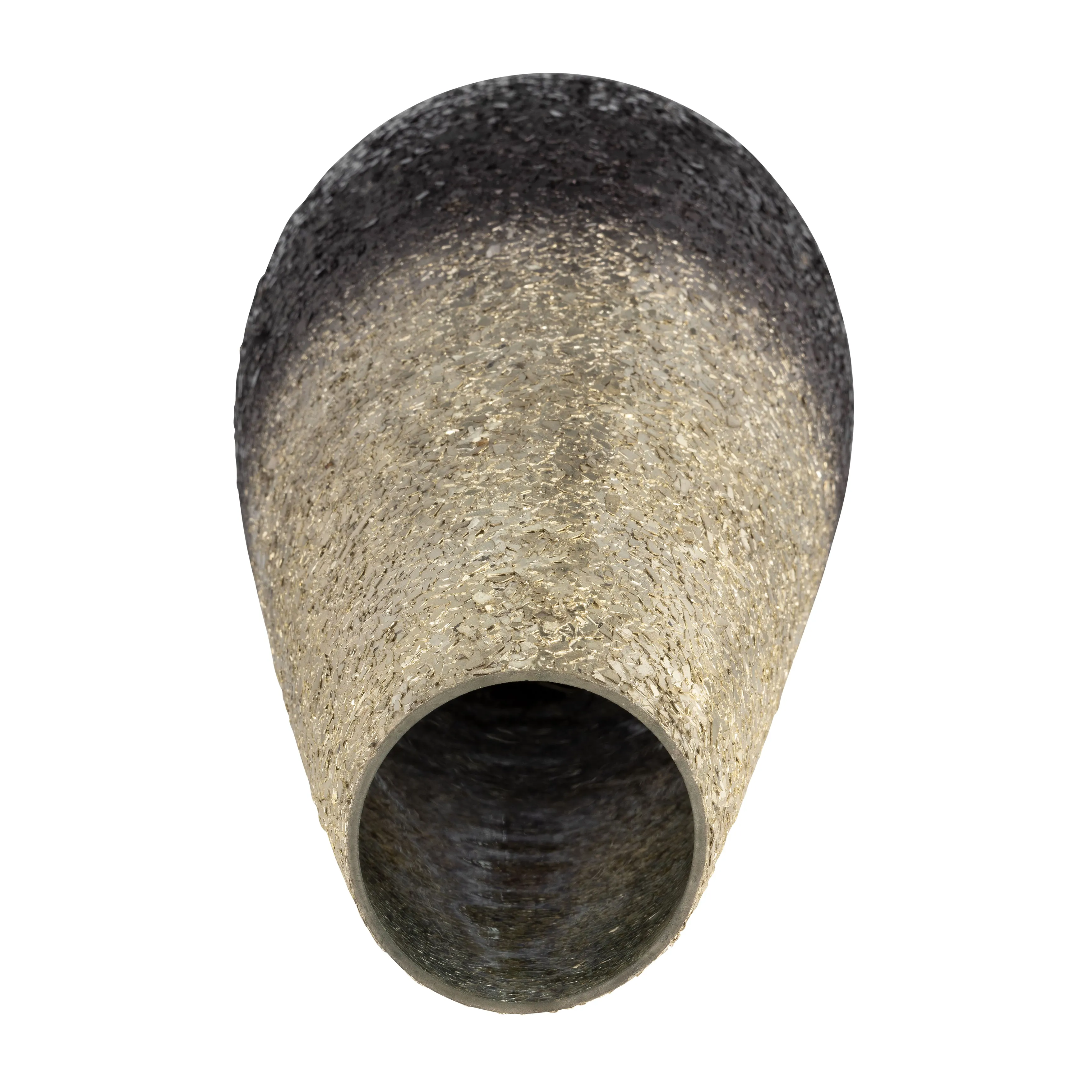 18" CRACKLED VASE, PLUM OMBRE