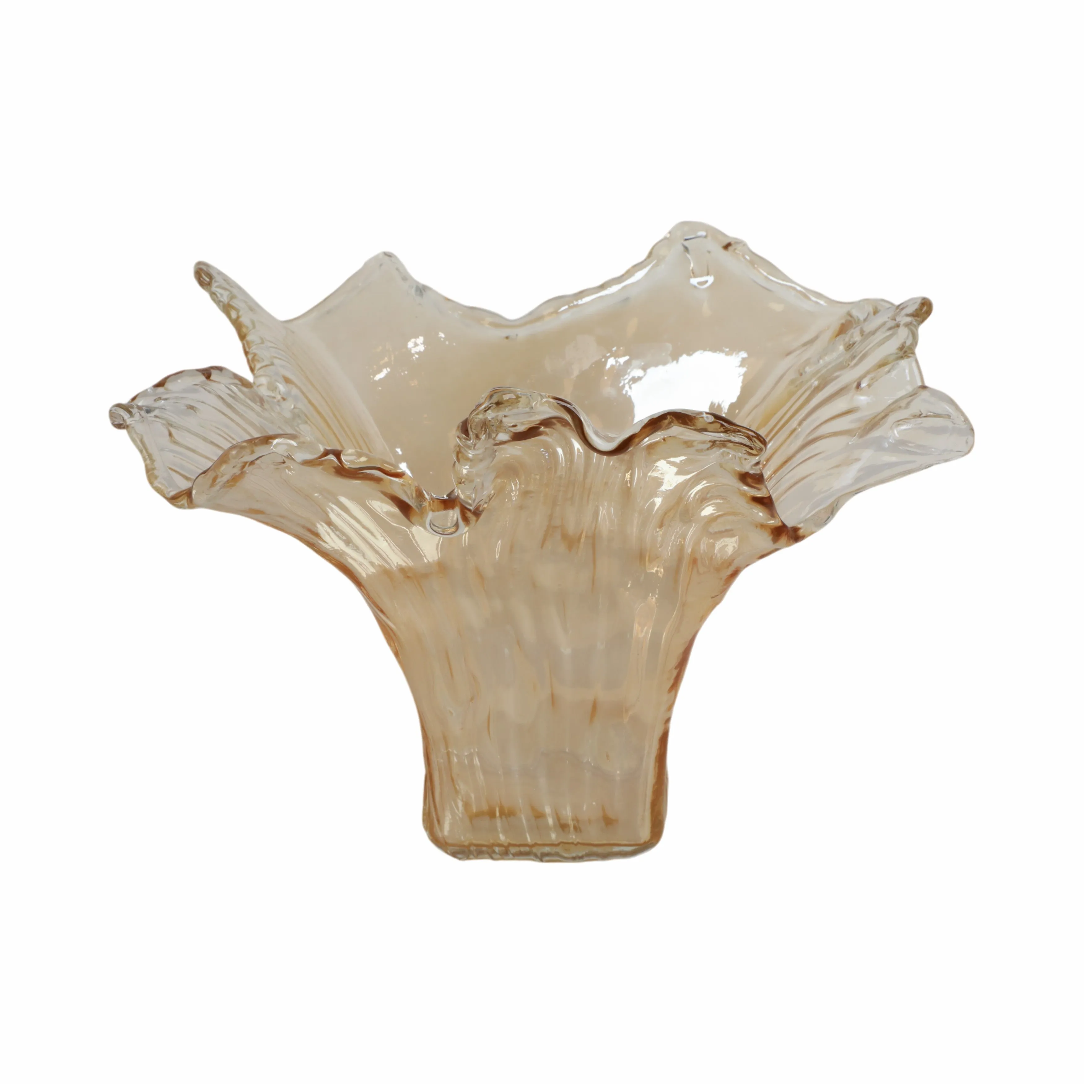 19" Fontana Wide Italian Art Glass Vase