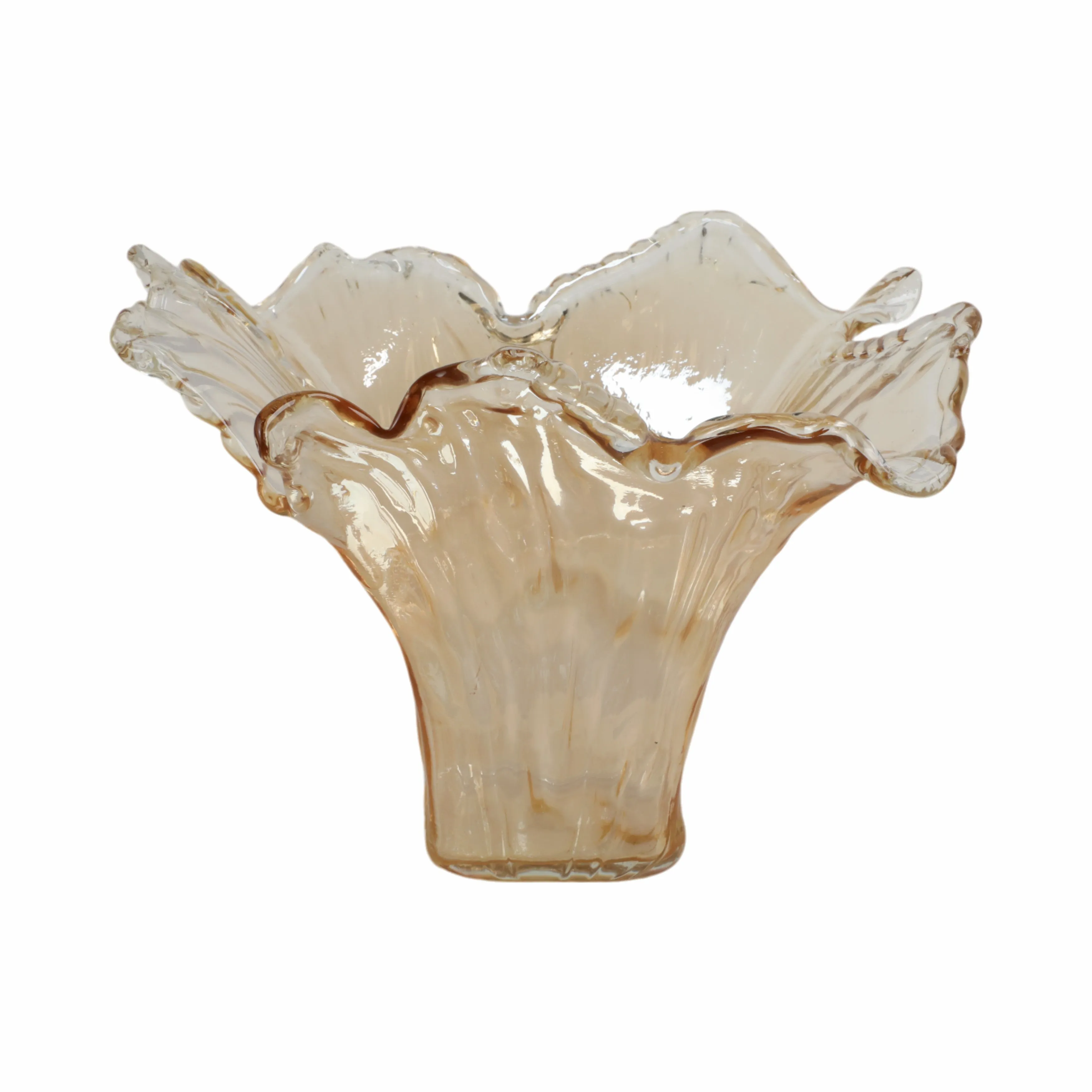 19" Fontana Wide Italian Art Glass Vase