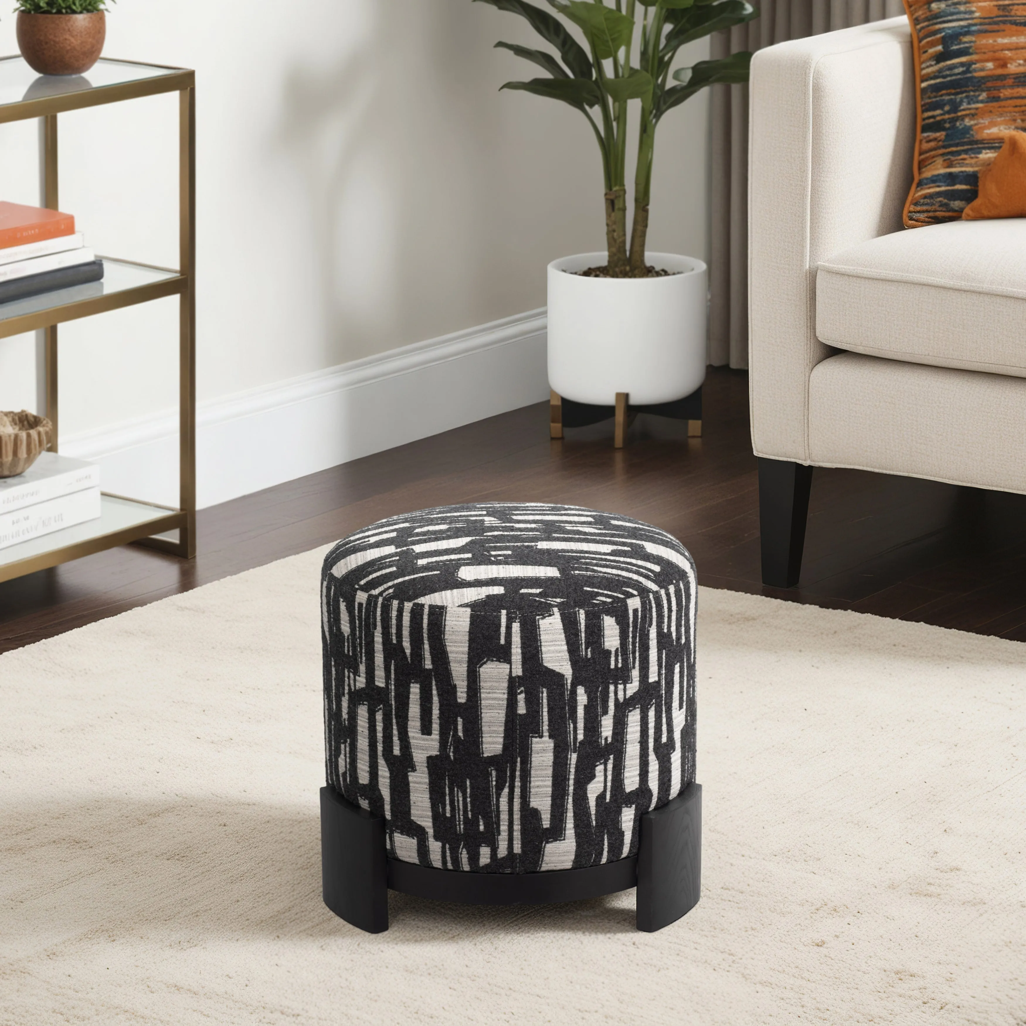 19" Laurent Ottoman Stool, Multi