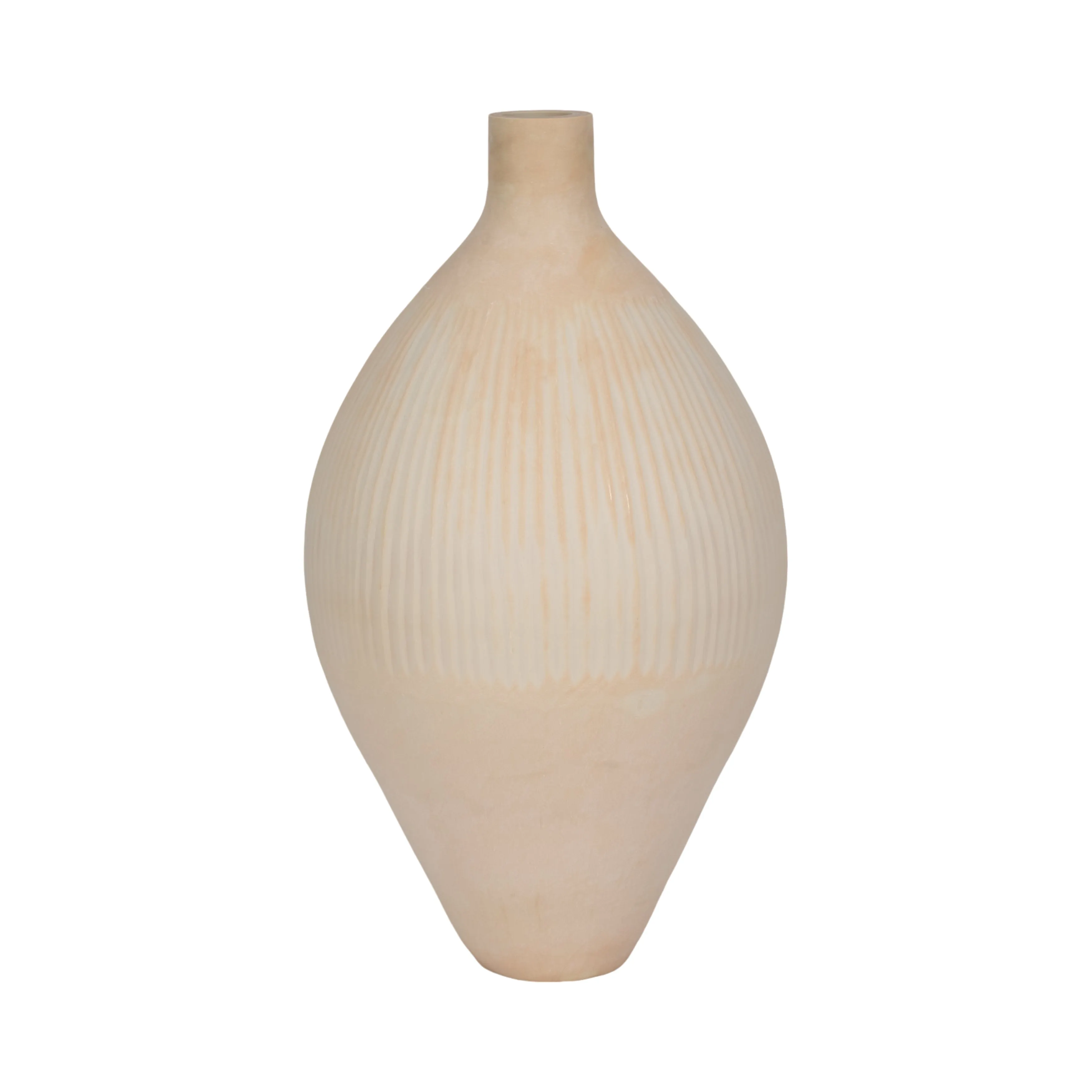 19" WALLACE CREAM LARGE GLASS VASE