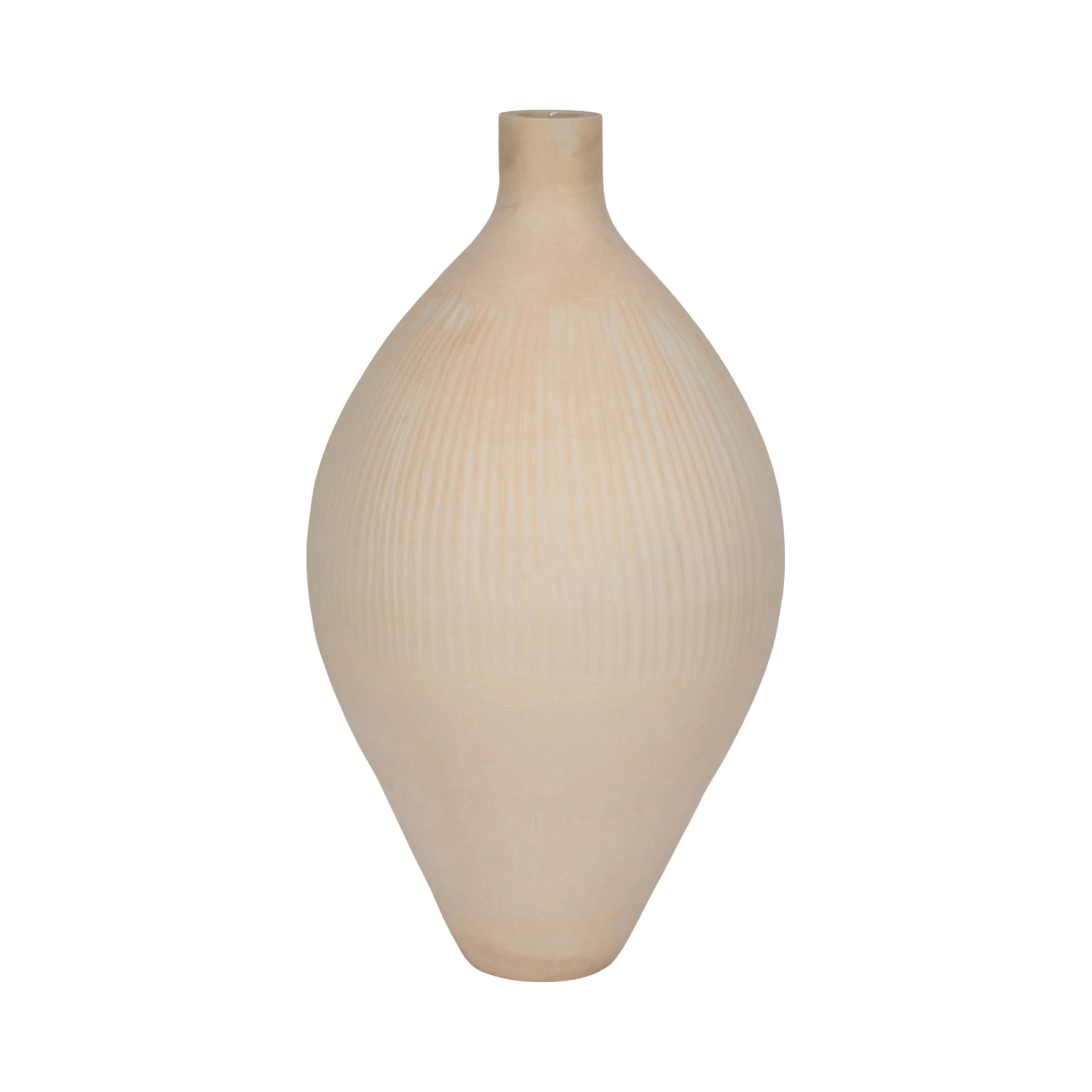 19" WALLACE CREAM LARGE GLASS VASE