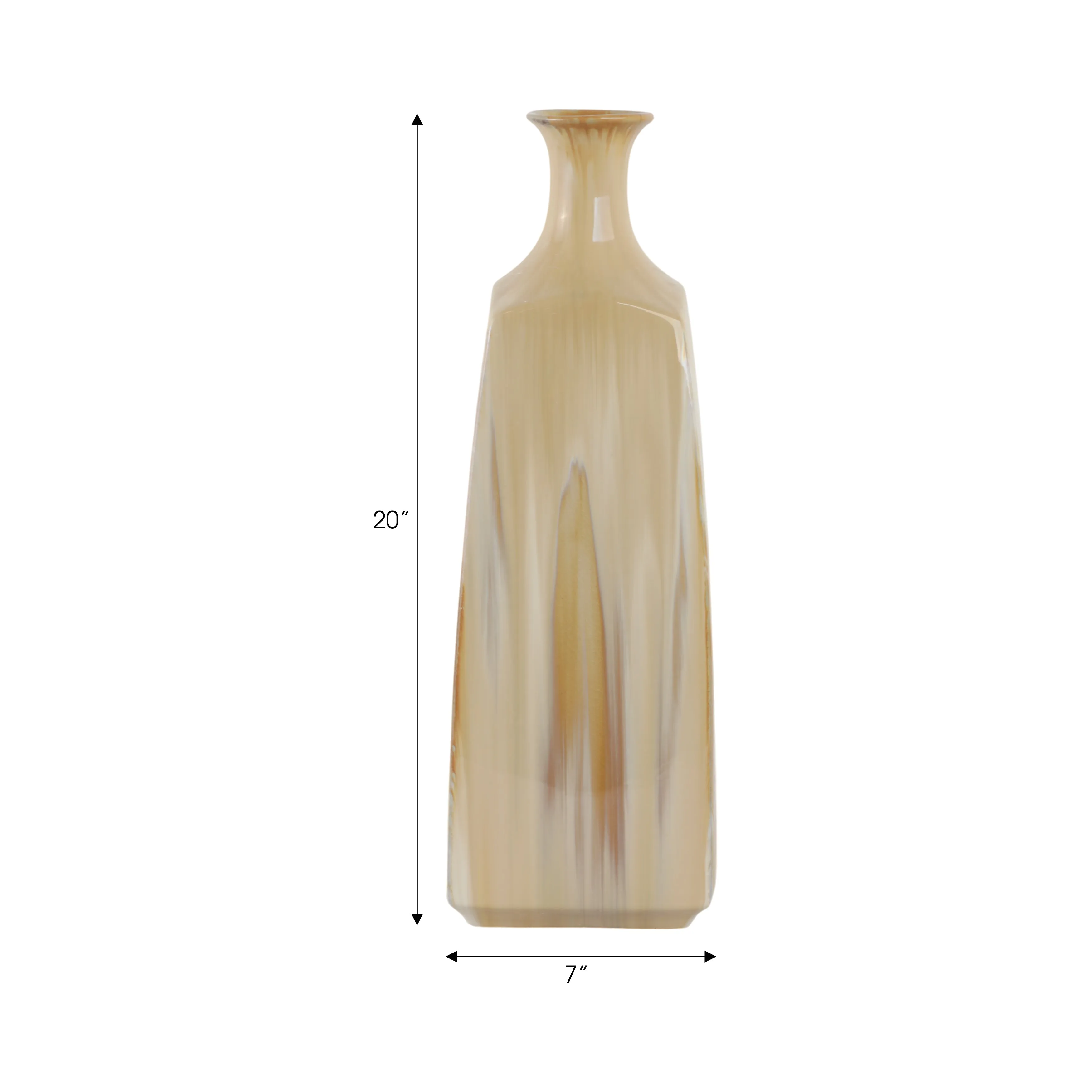 20" Bellevue Large Ceramic Vase, Multi
