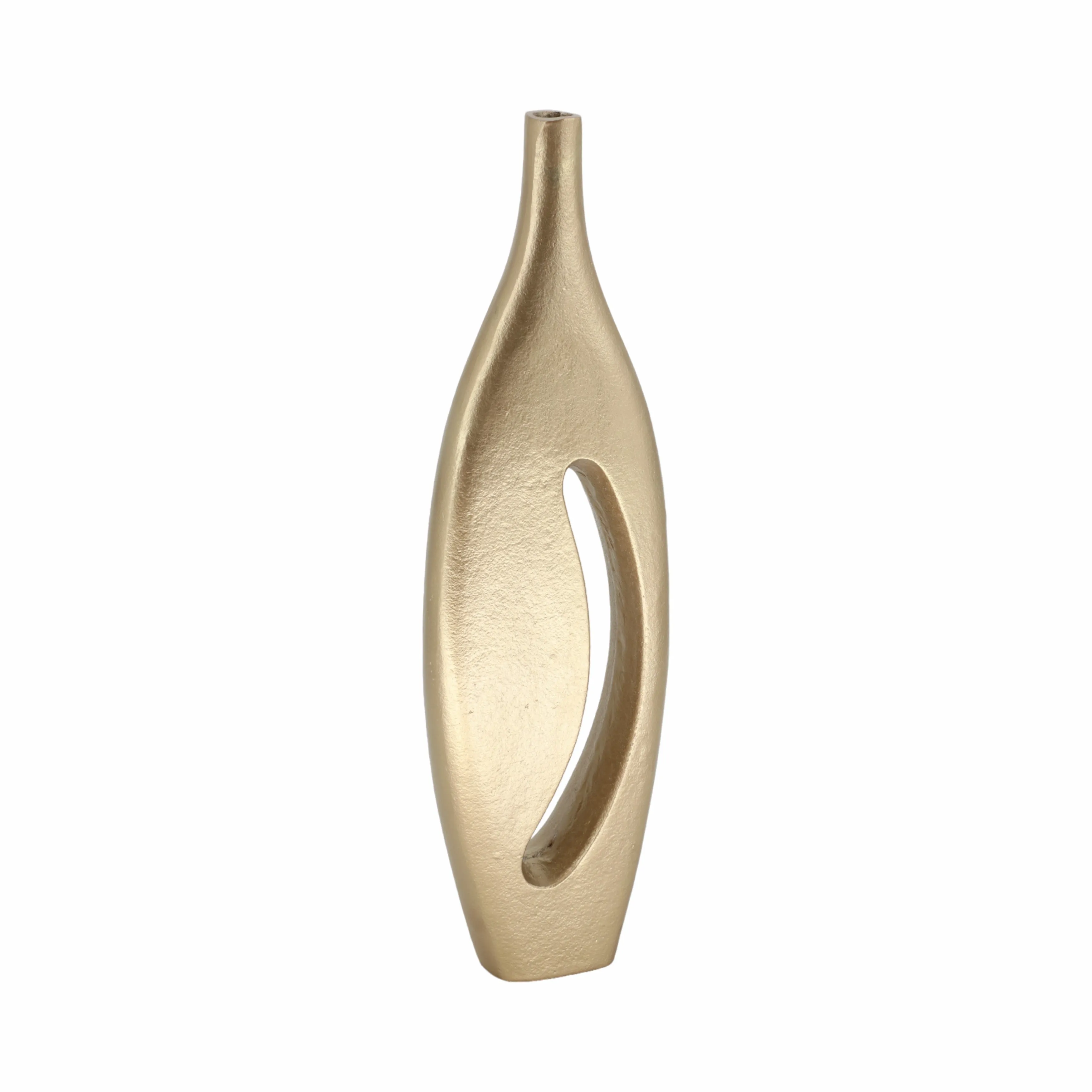 20" Carron Gold Metal Vase