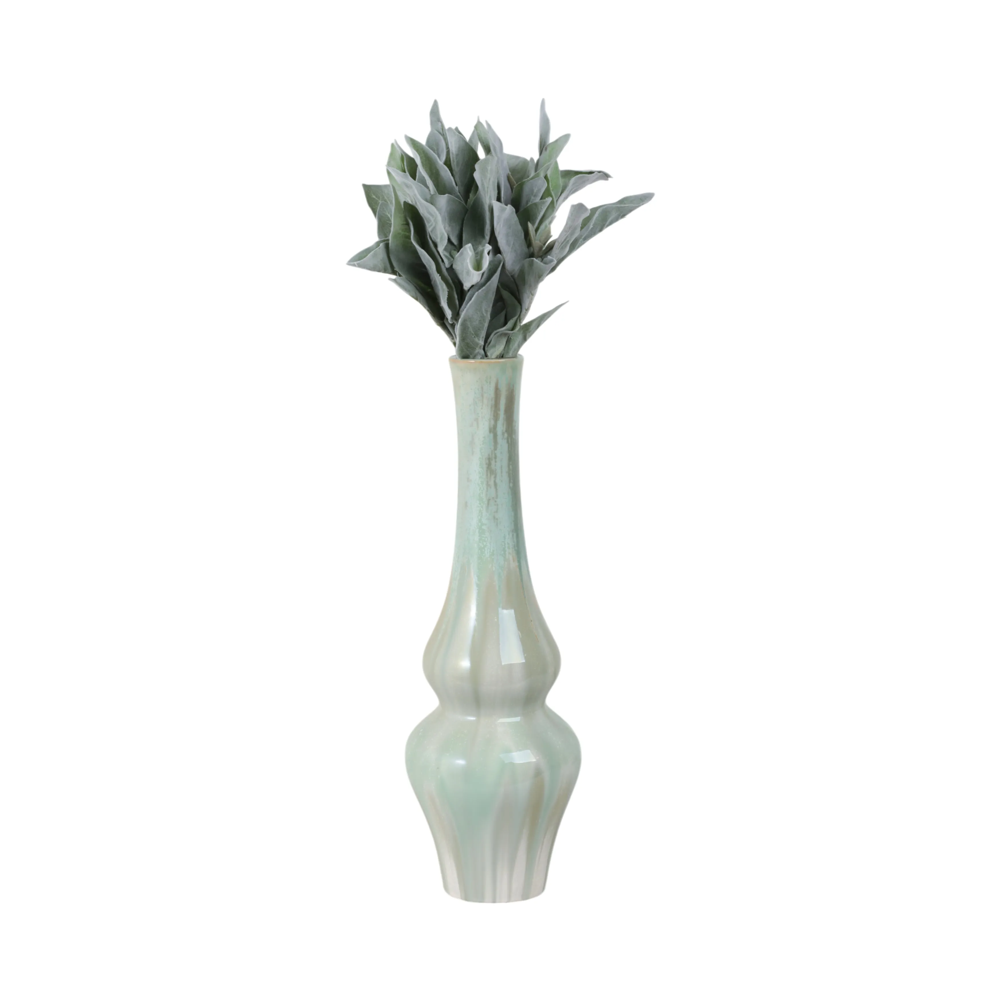 20" Everette Medium Green Ceramic Vase