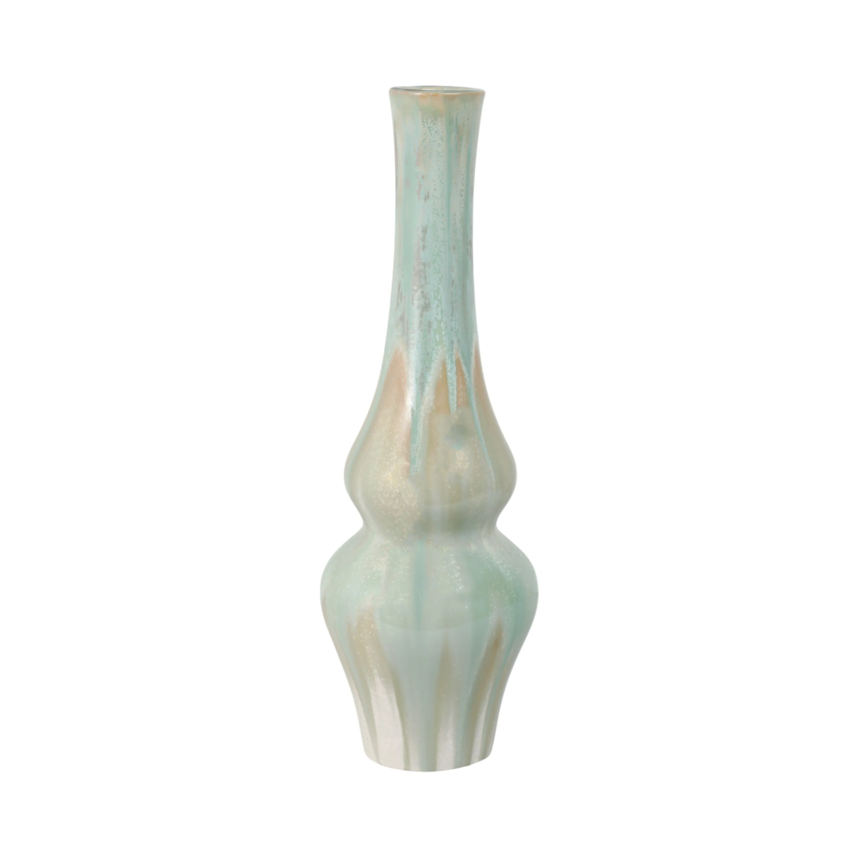 20" Everette Medium Green Ceramic Vase