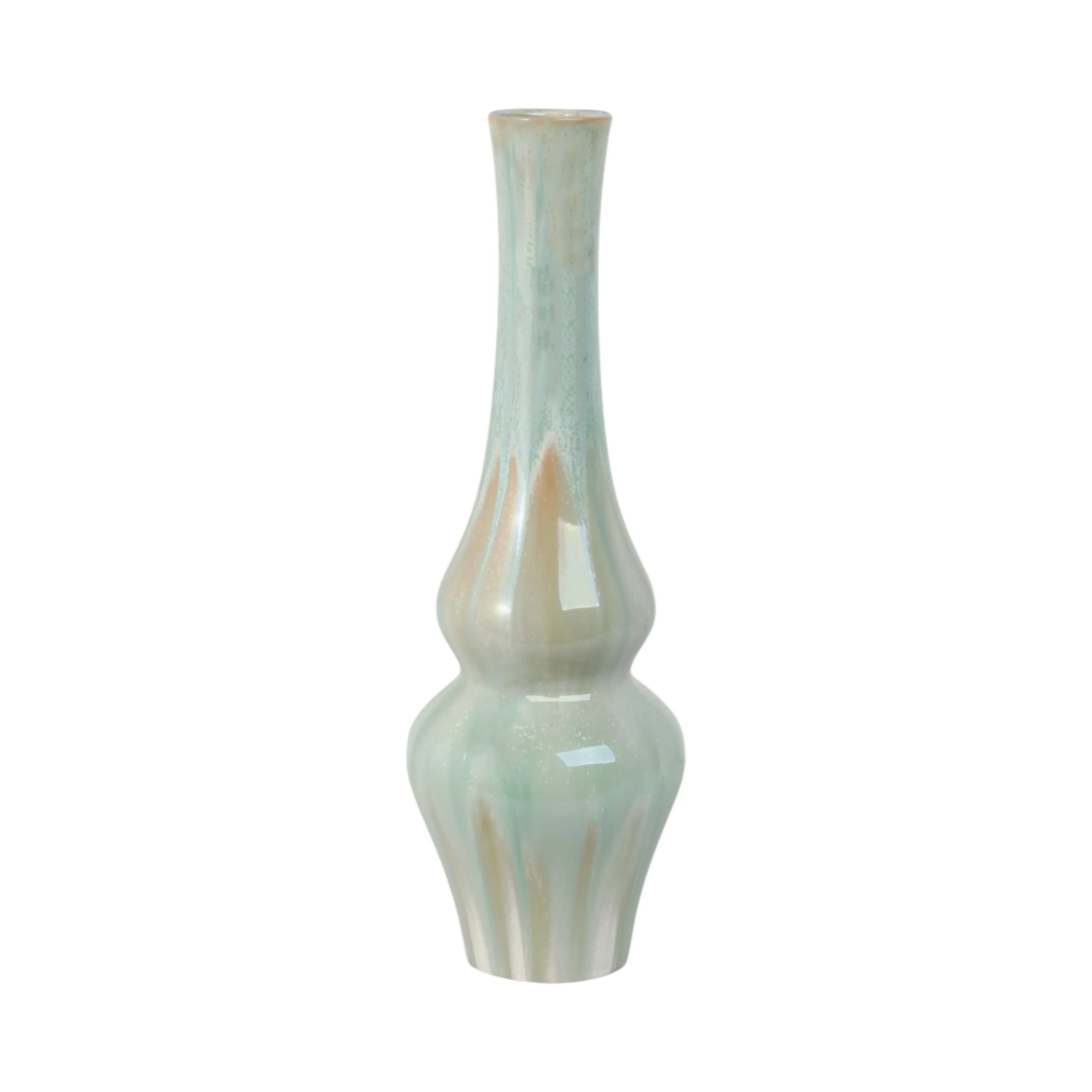 20" Everette Medium Green Ceramic Vase