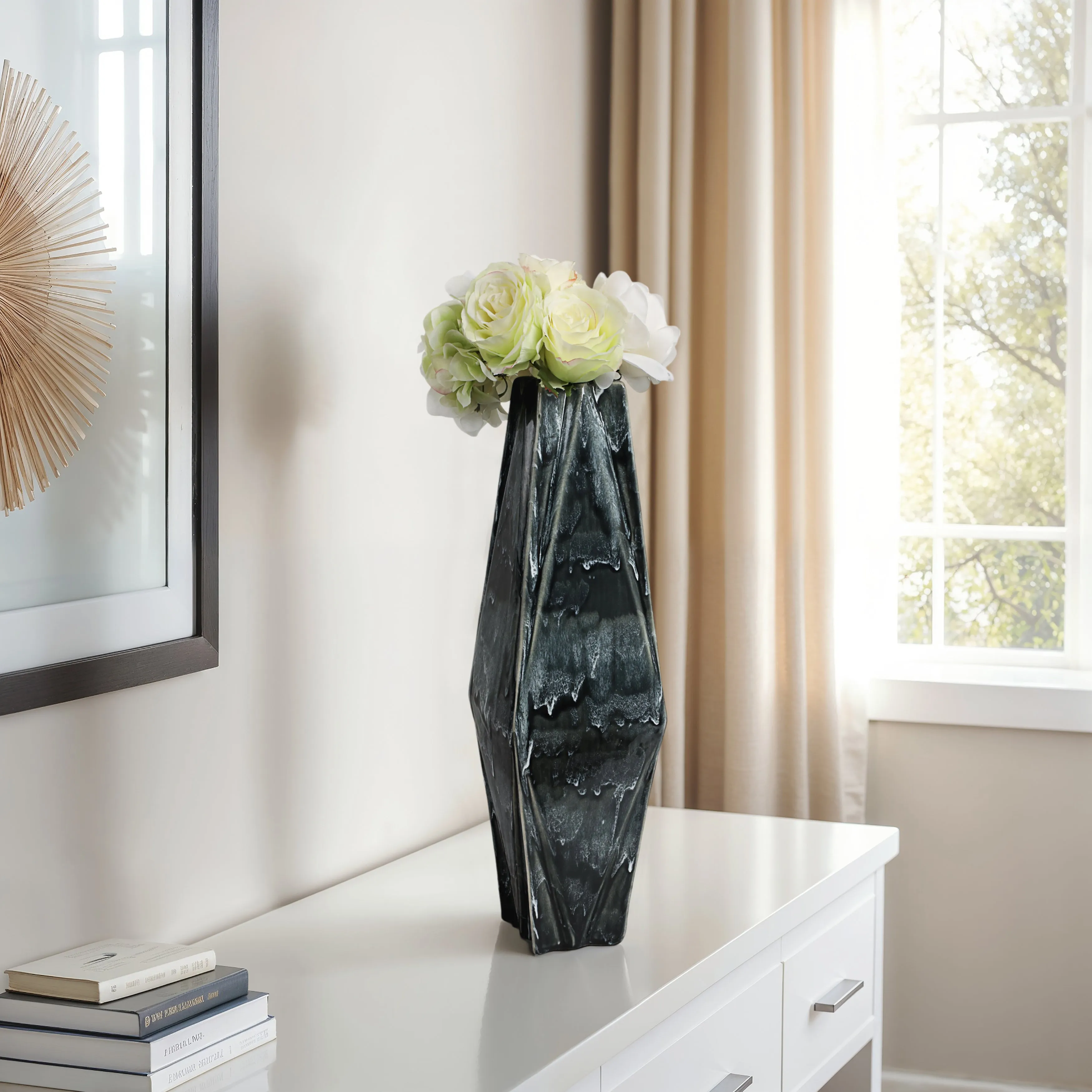21" Bonney Small Grey Cer Vase