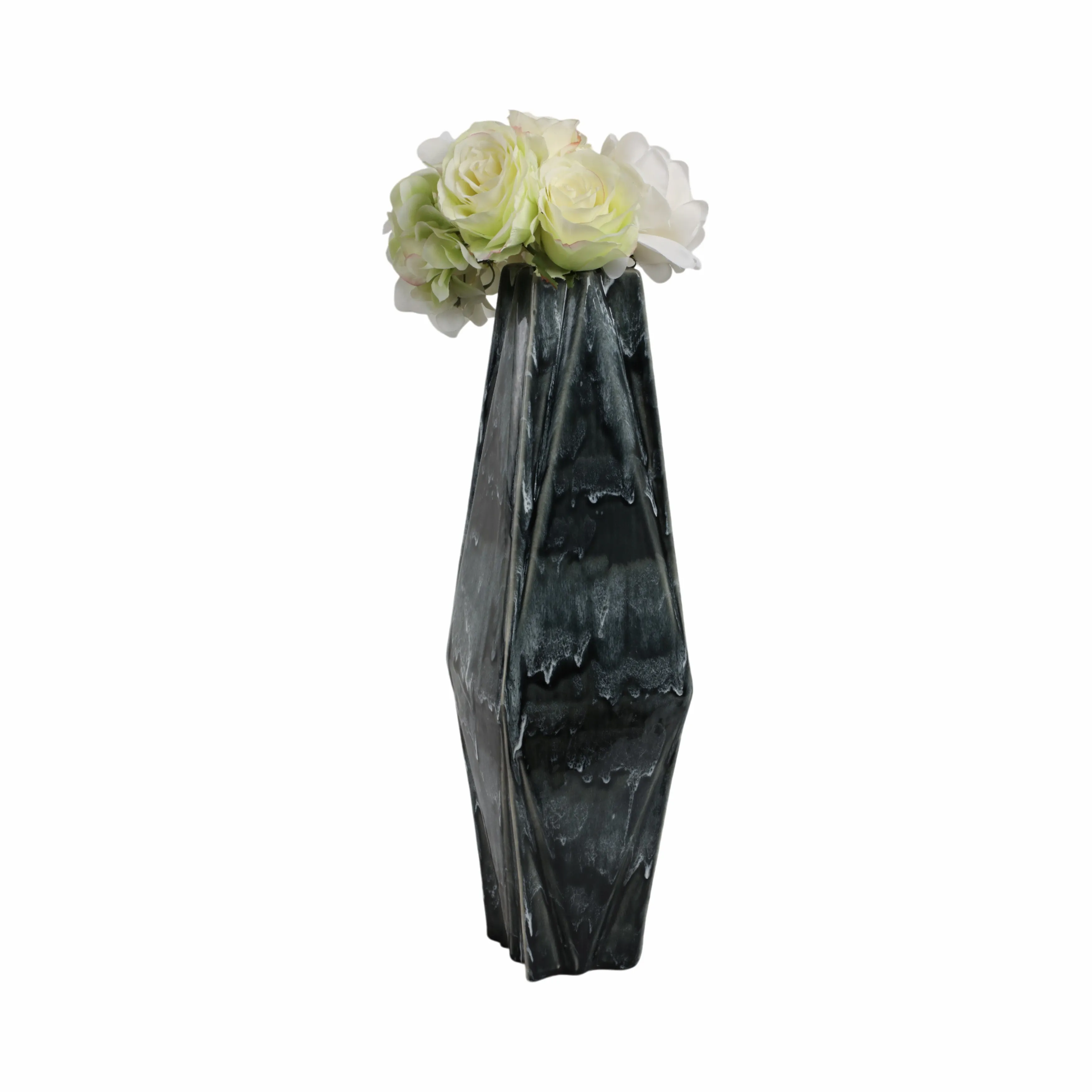 21" Bonney Small Grey Cer Vase