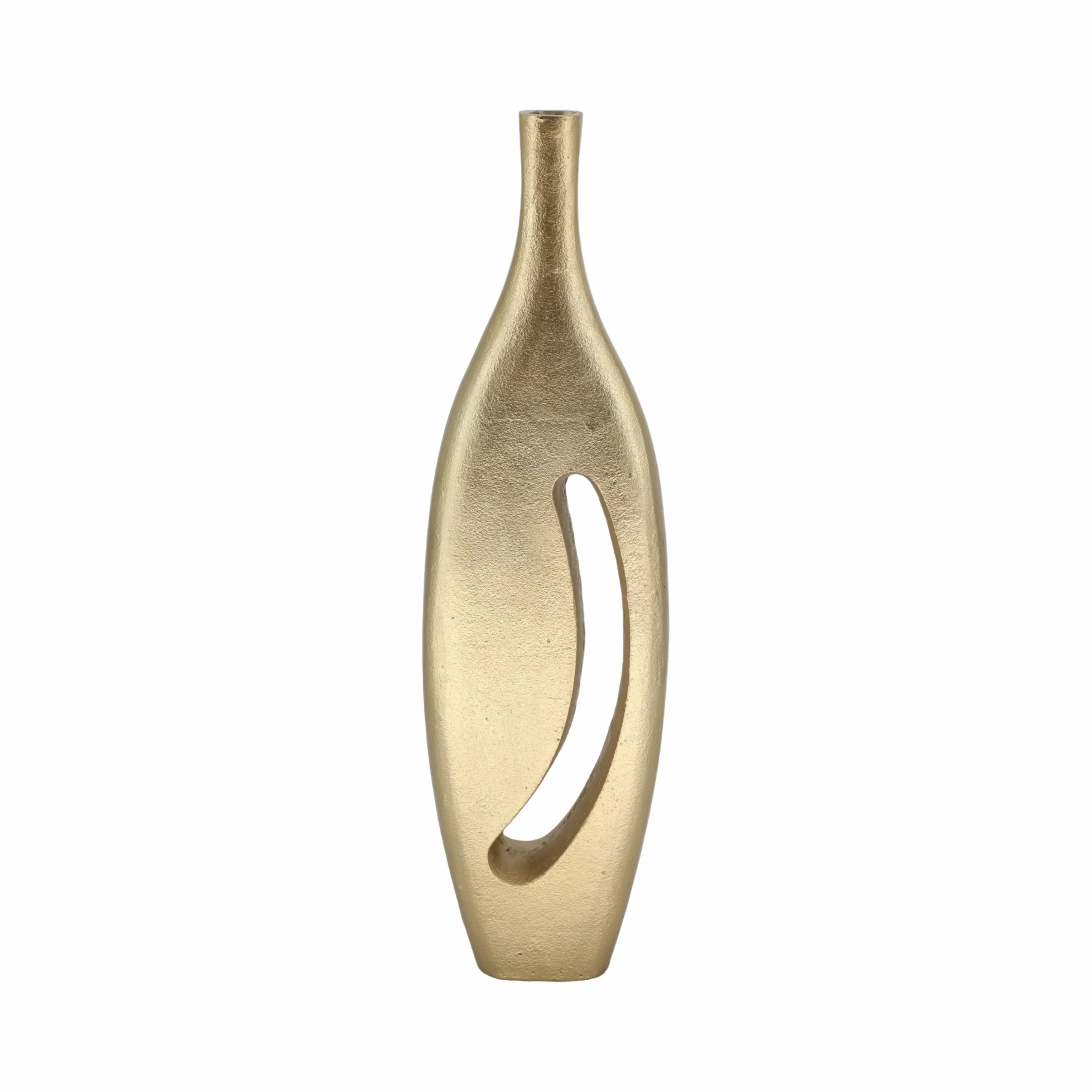 23" Carron Champagne Metal Vase