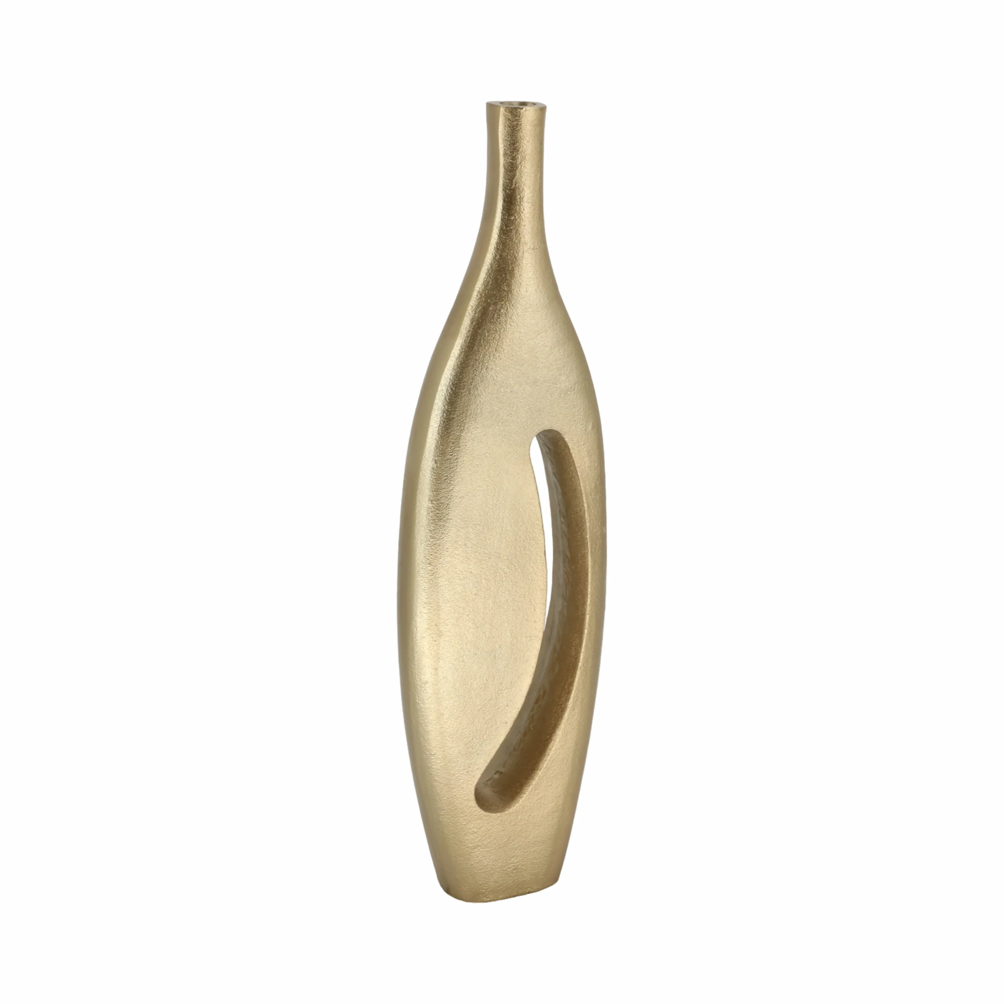 23" Carron Champagne Metal Vase