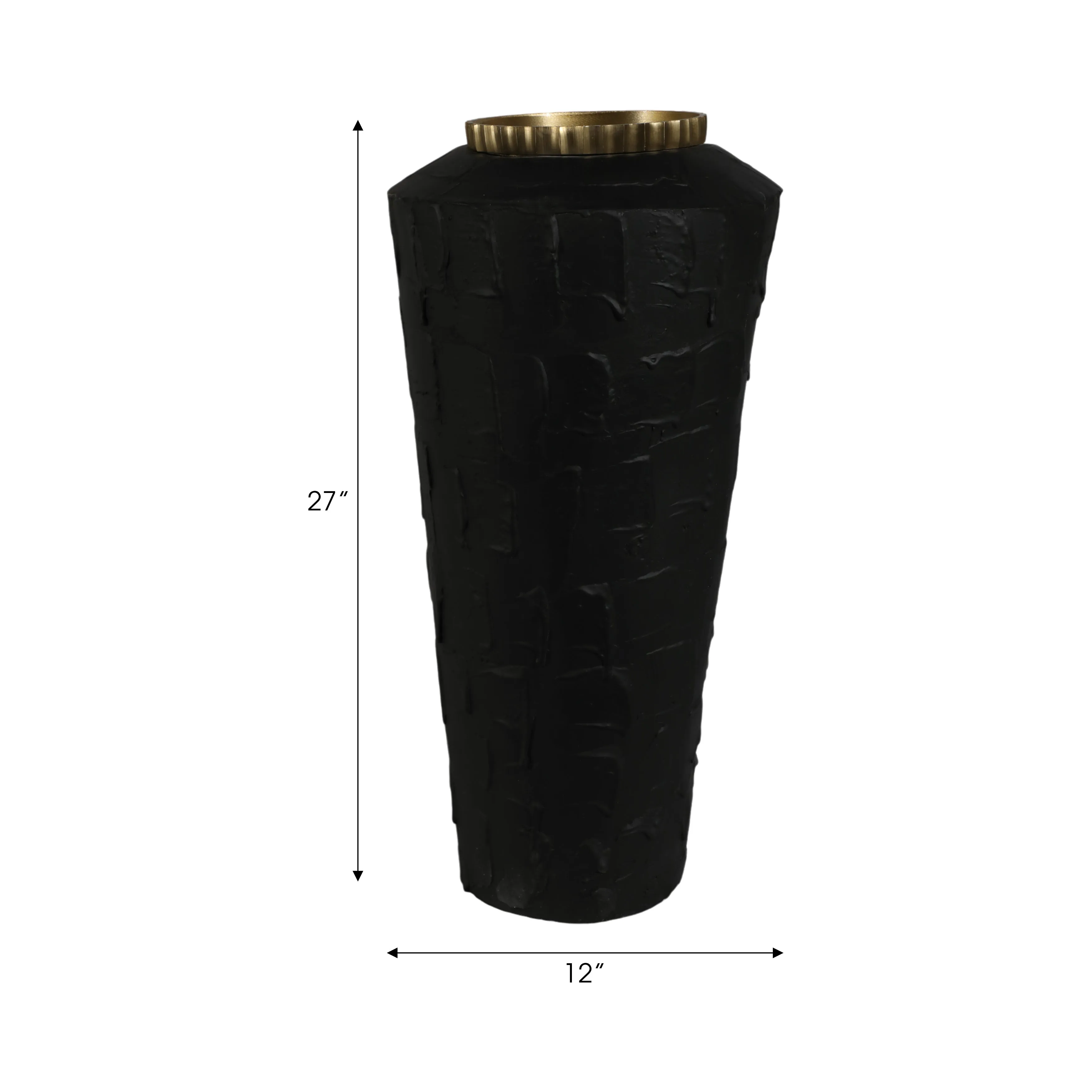 27" Canvon Large Black Ecomix Vase