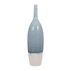 30" KASHION LARGE BLUE CERAMIC VASE