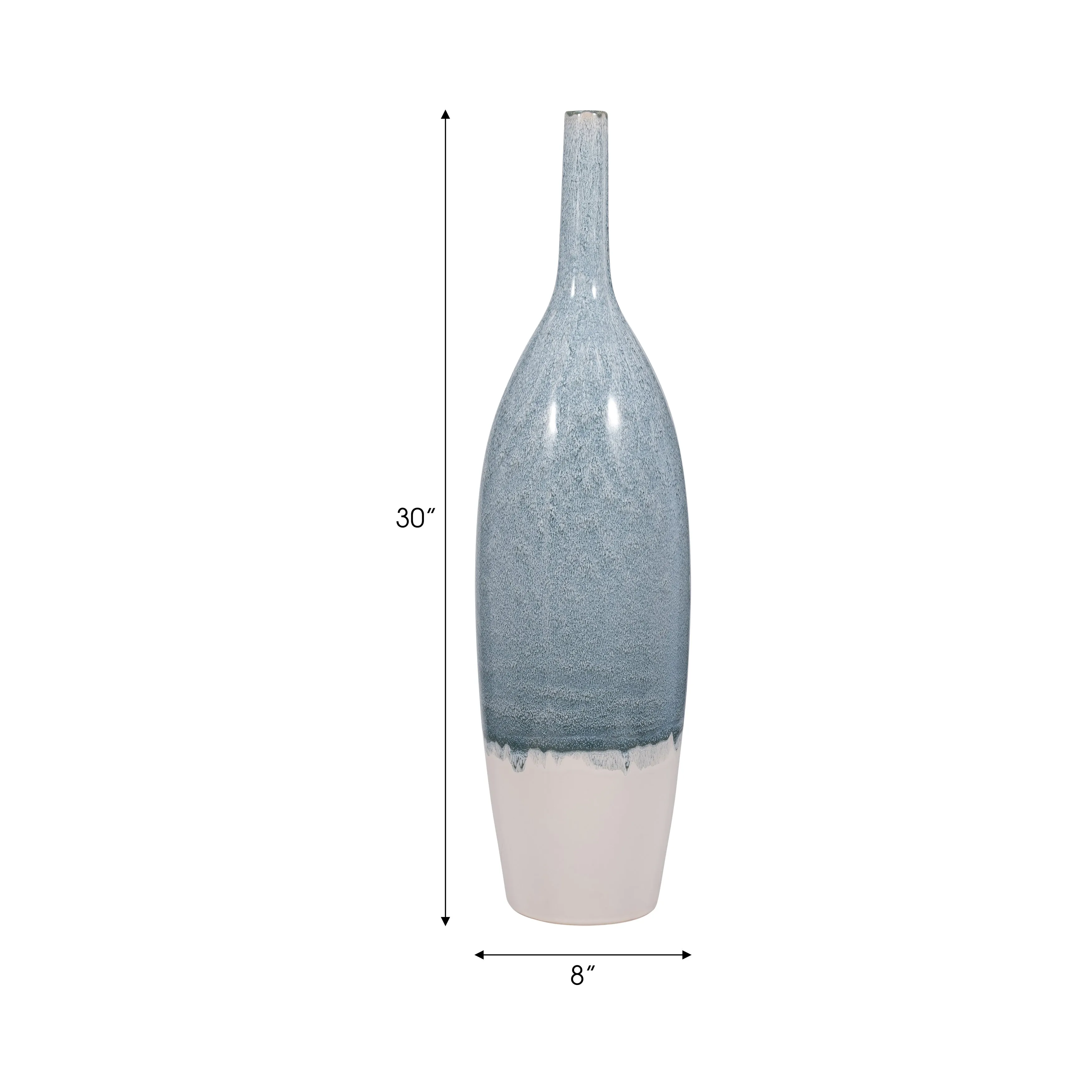 30" KASHION LARGE BLUE CERAMIC VASE