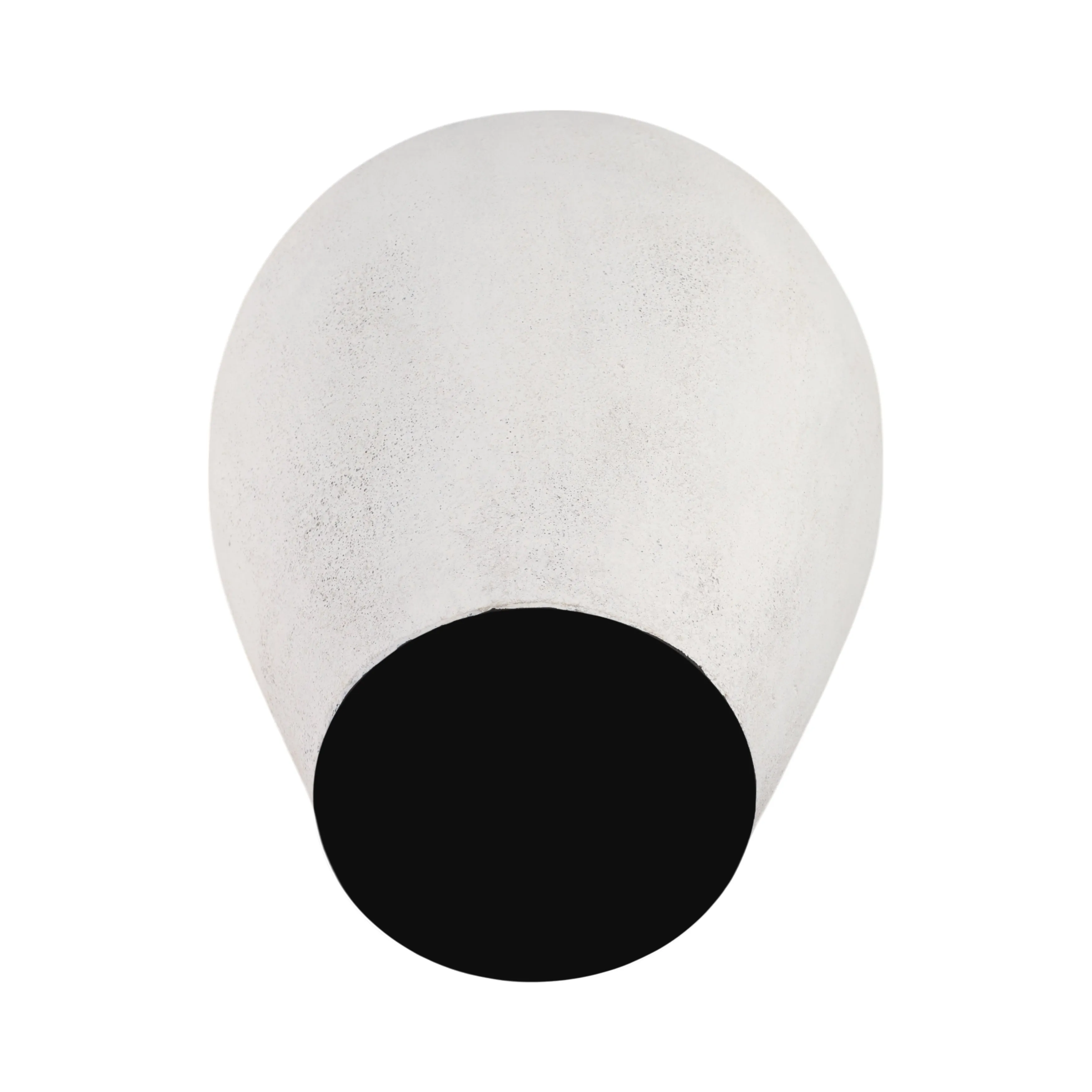 30" Terracotta Floor Vase, Ivory