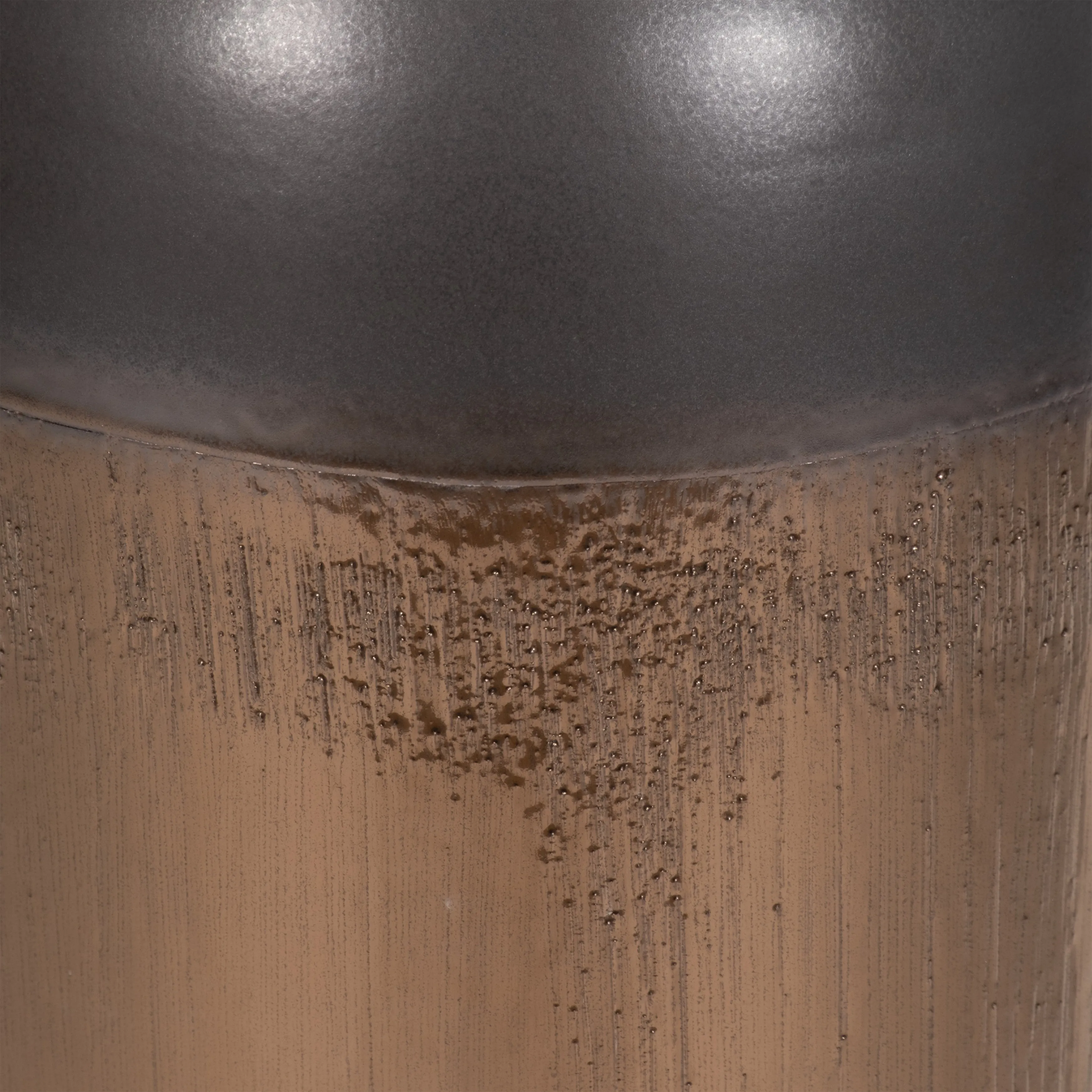 34" Tiziano Large Ceramic Bronze Floor Vase