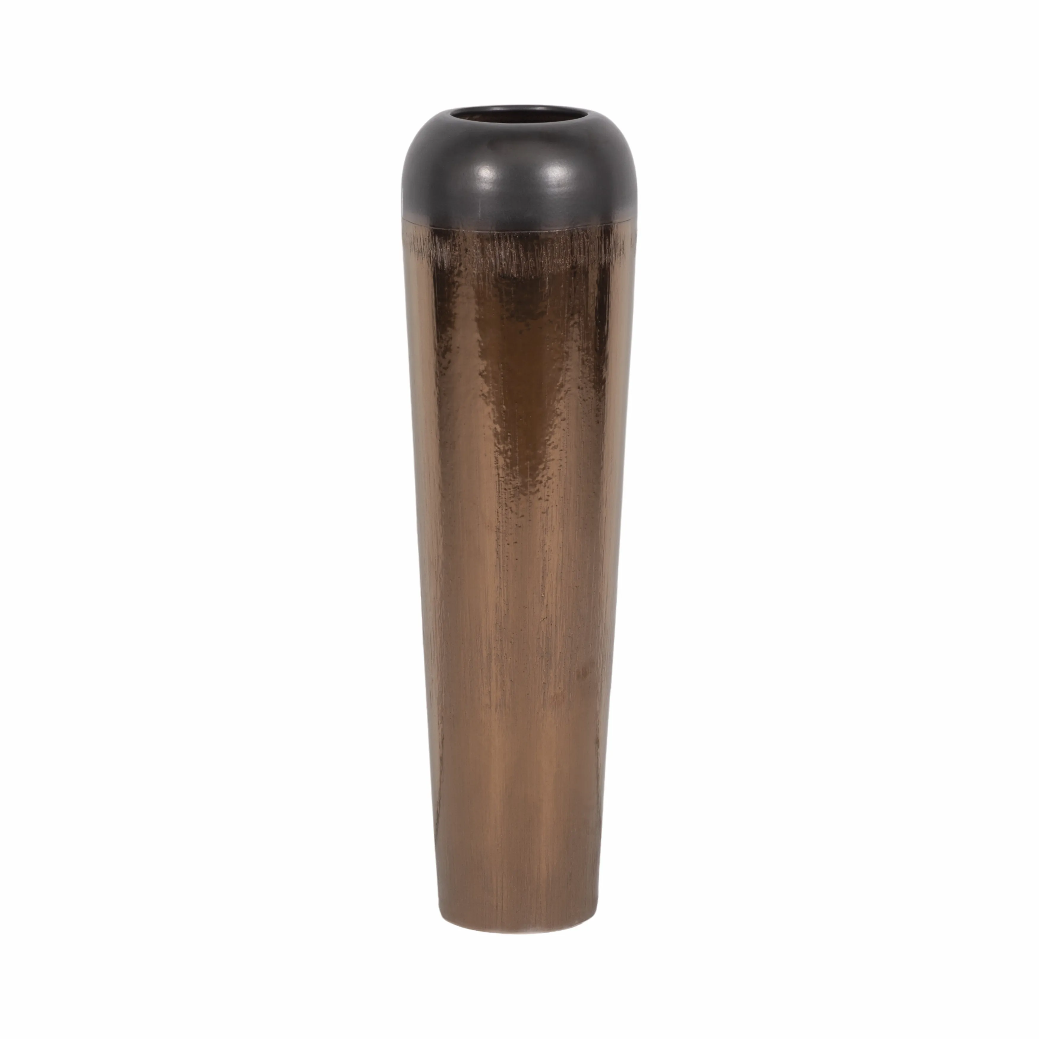 34" Tiziano Large Ceramic Bronze Floor Vase