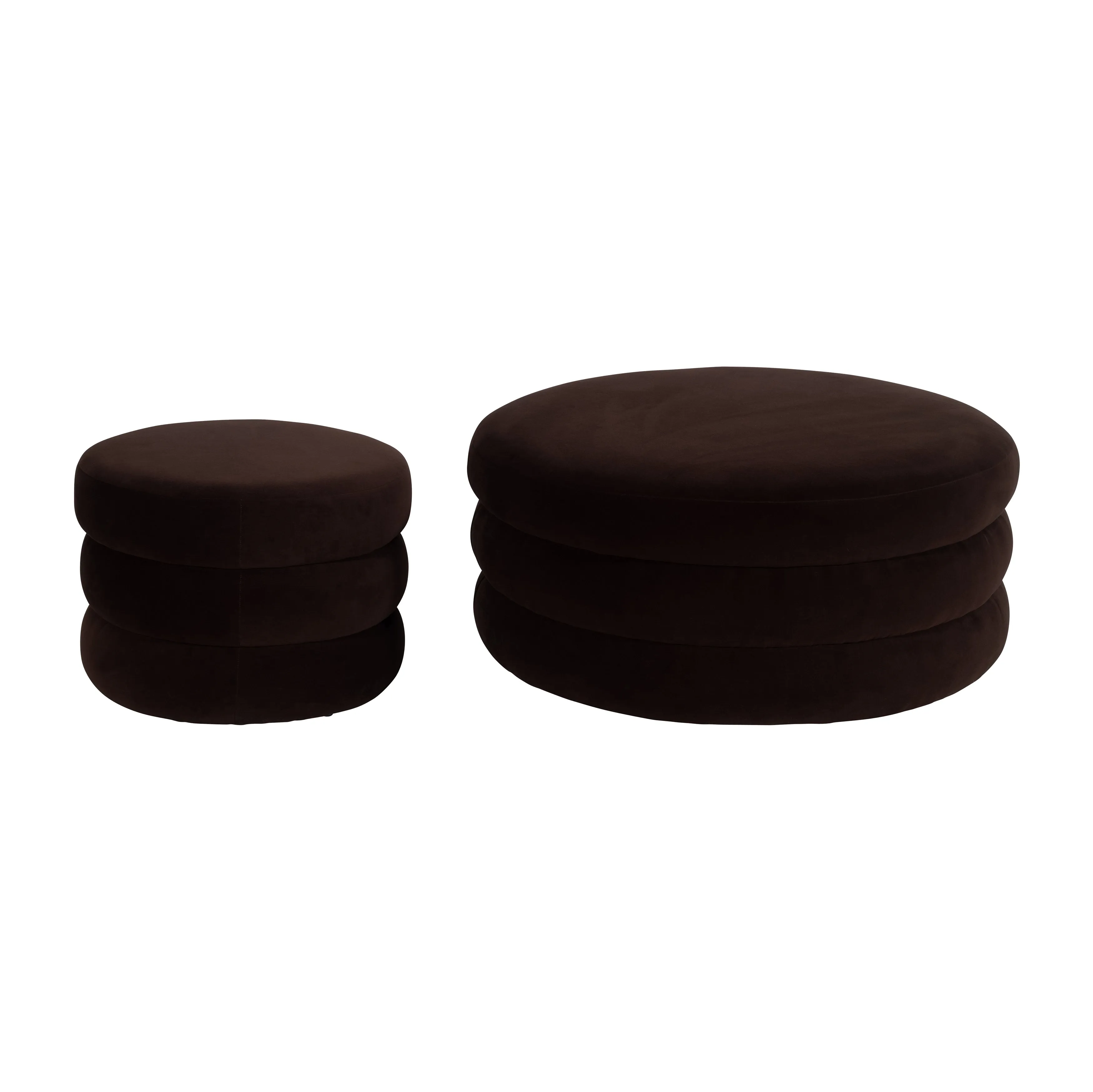 39X17 TRIPLE TIERED OTTOMAN, BROWN