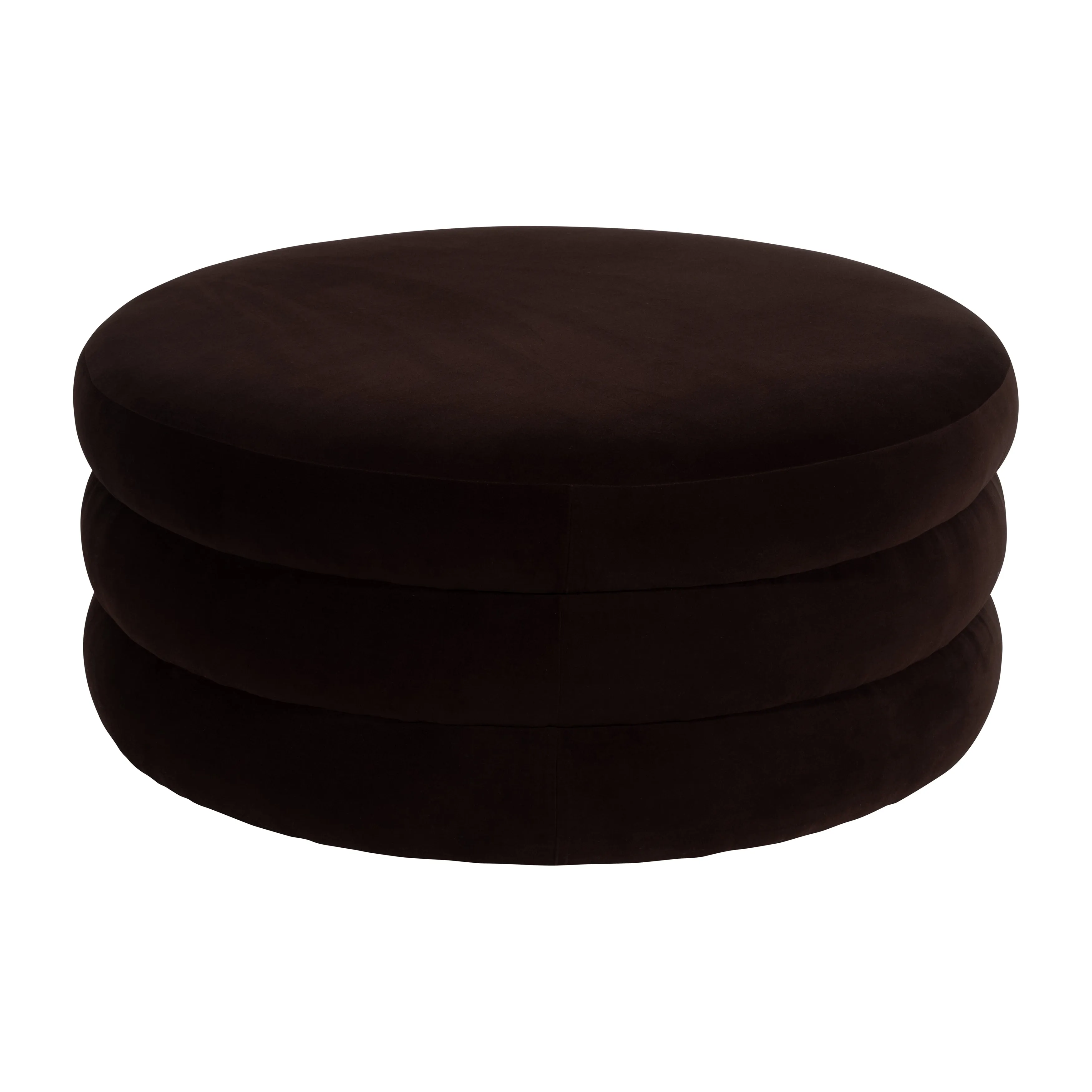 39X17 TRIPLE TIERED OTTOMAN, BROWN