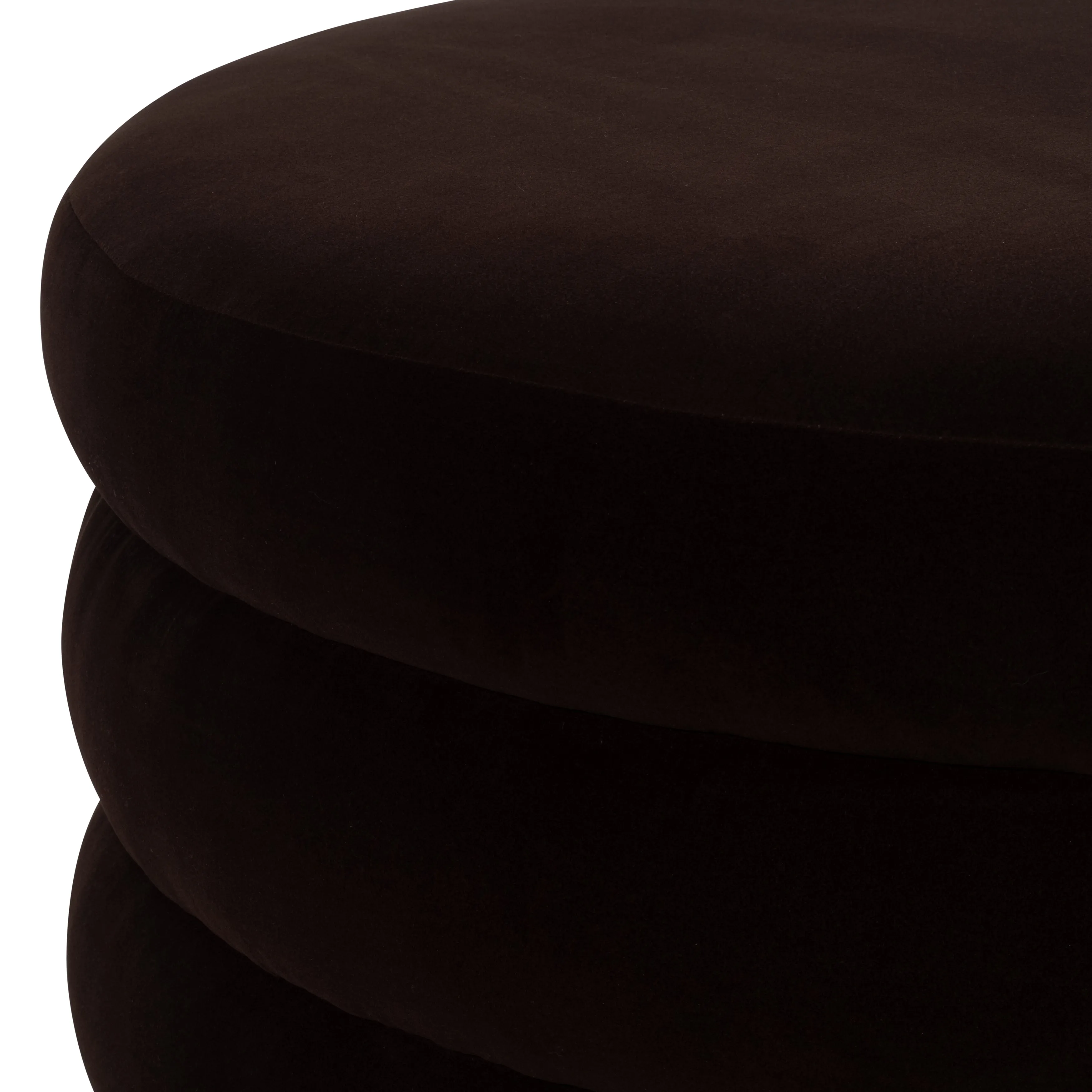 39X17 TRIPLE TIERED OTTOMAN, BROWN