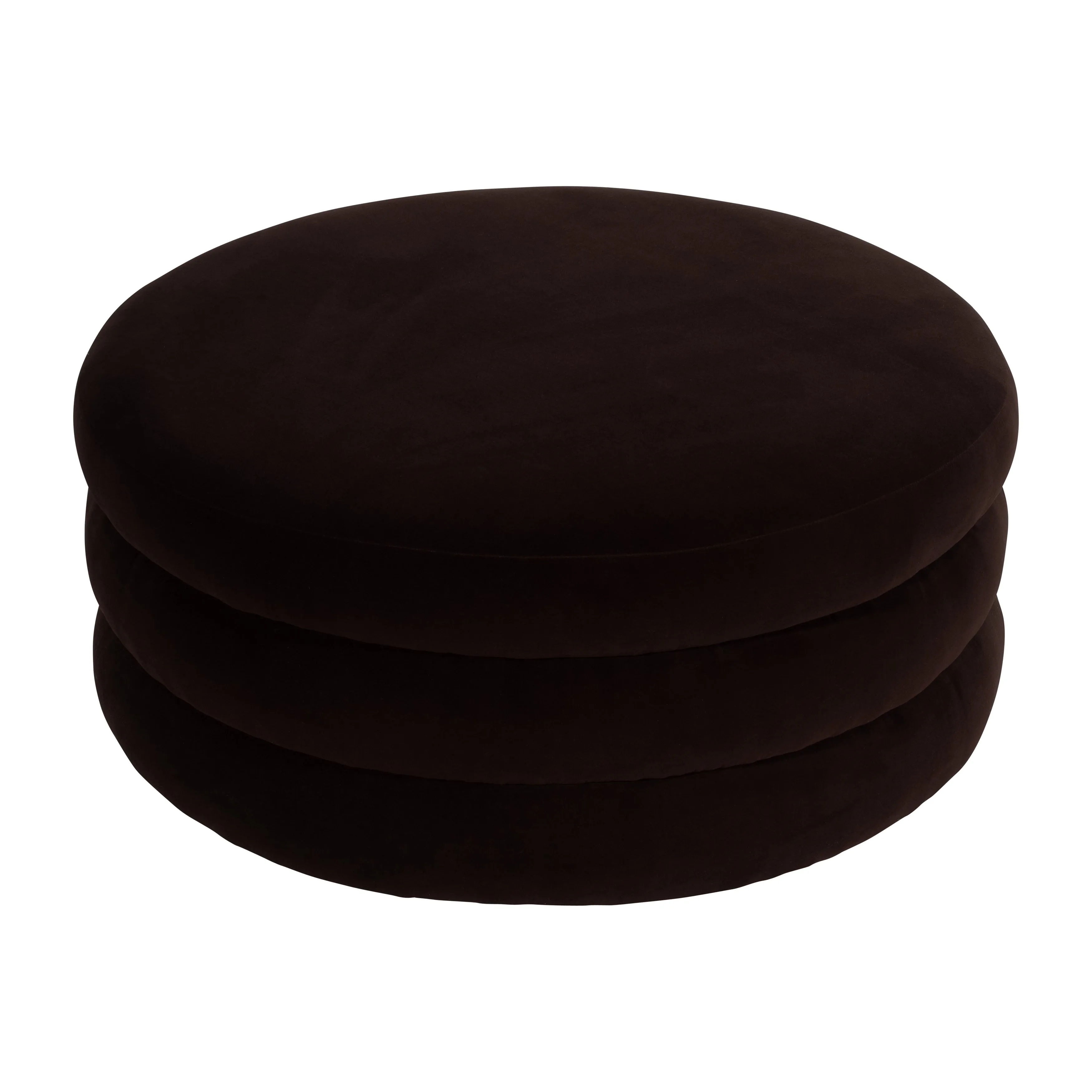 39X17 TRIPLE TIERED OTTOMAN, BROWN