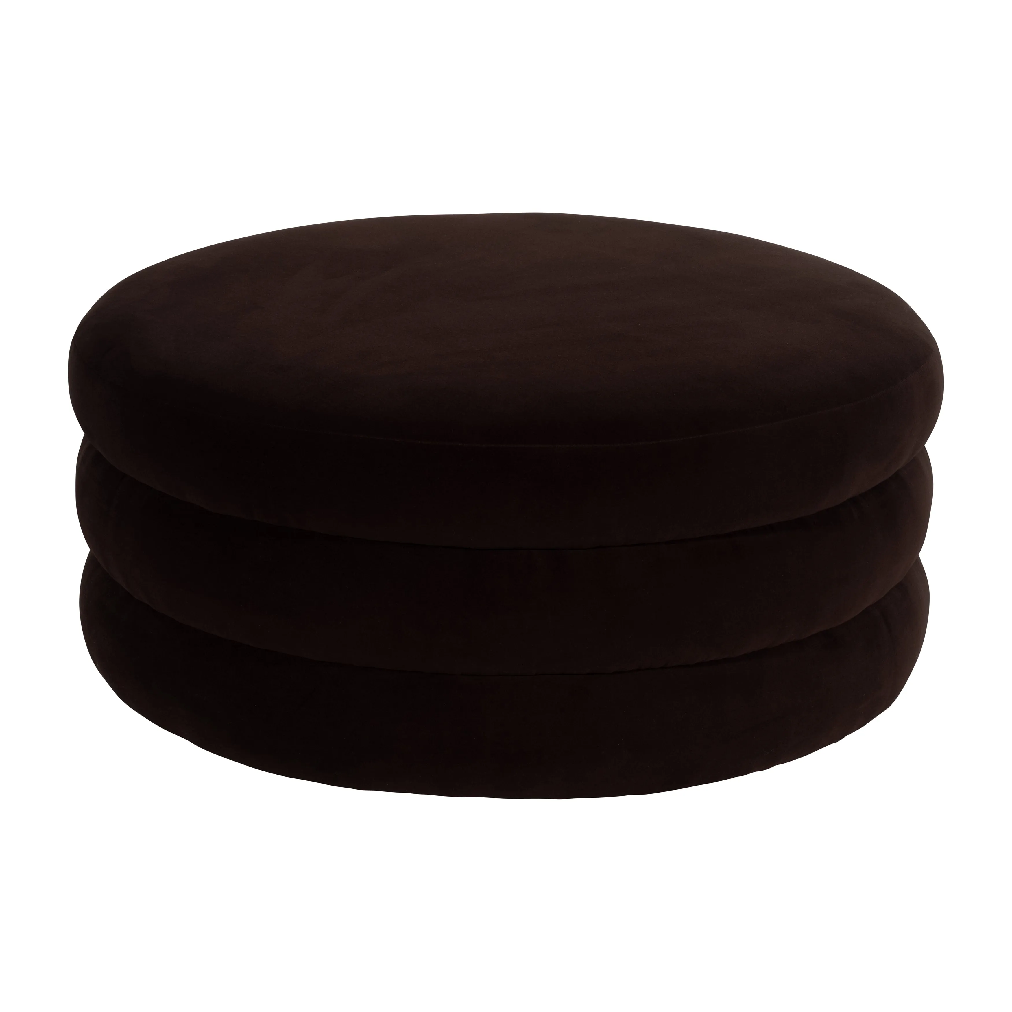 39X17 TRIPLE TIERED OTTOMAN, BROWN