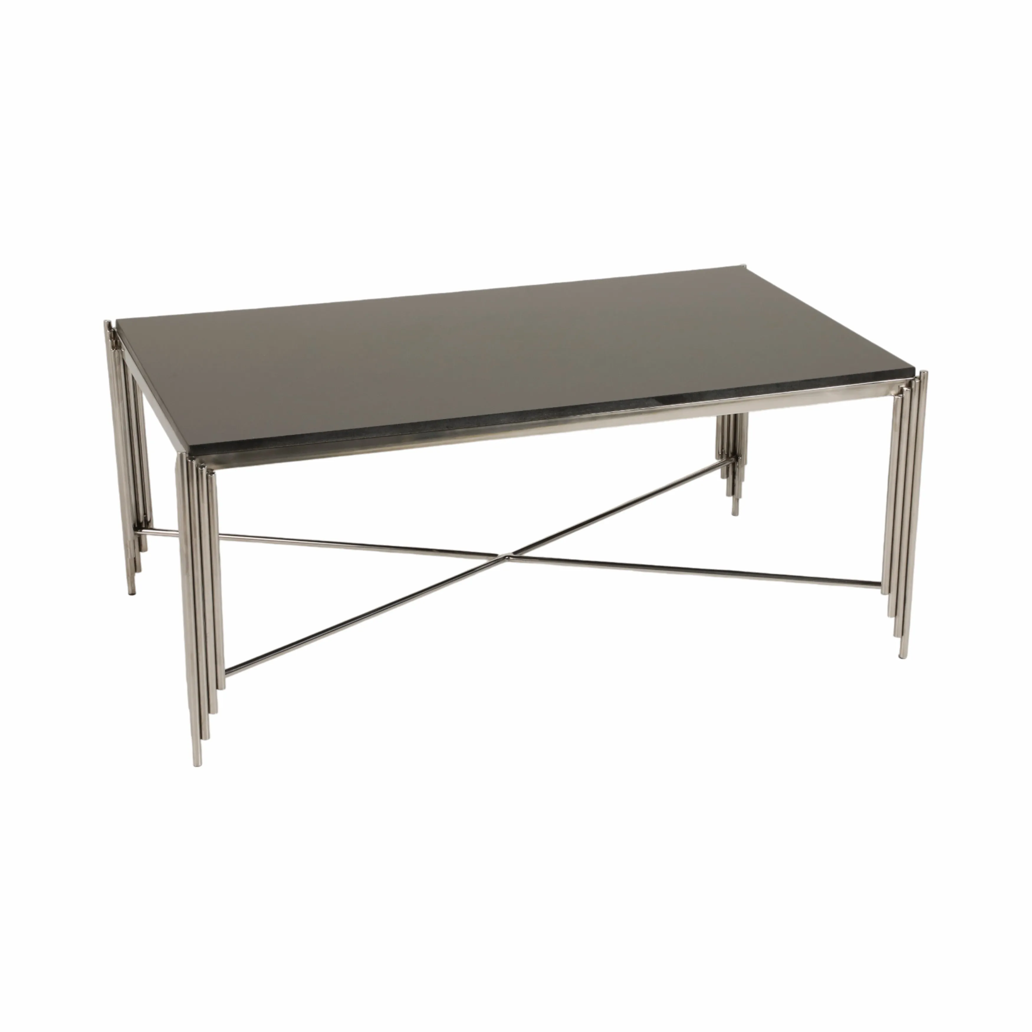44" Aldine Stainless Steel Coffee Table