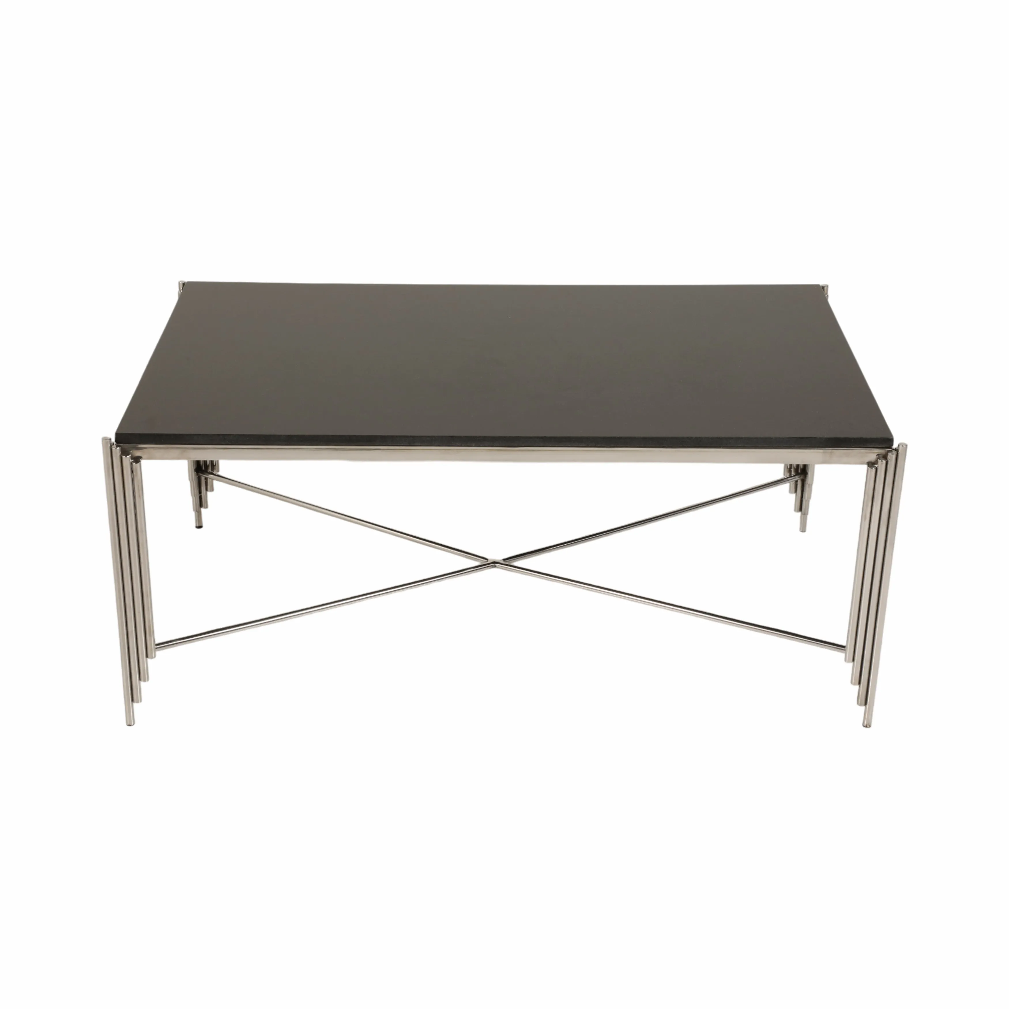 44" Aldine Stainless Steel Coffee Table