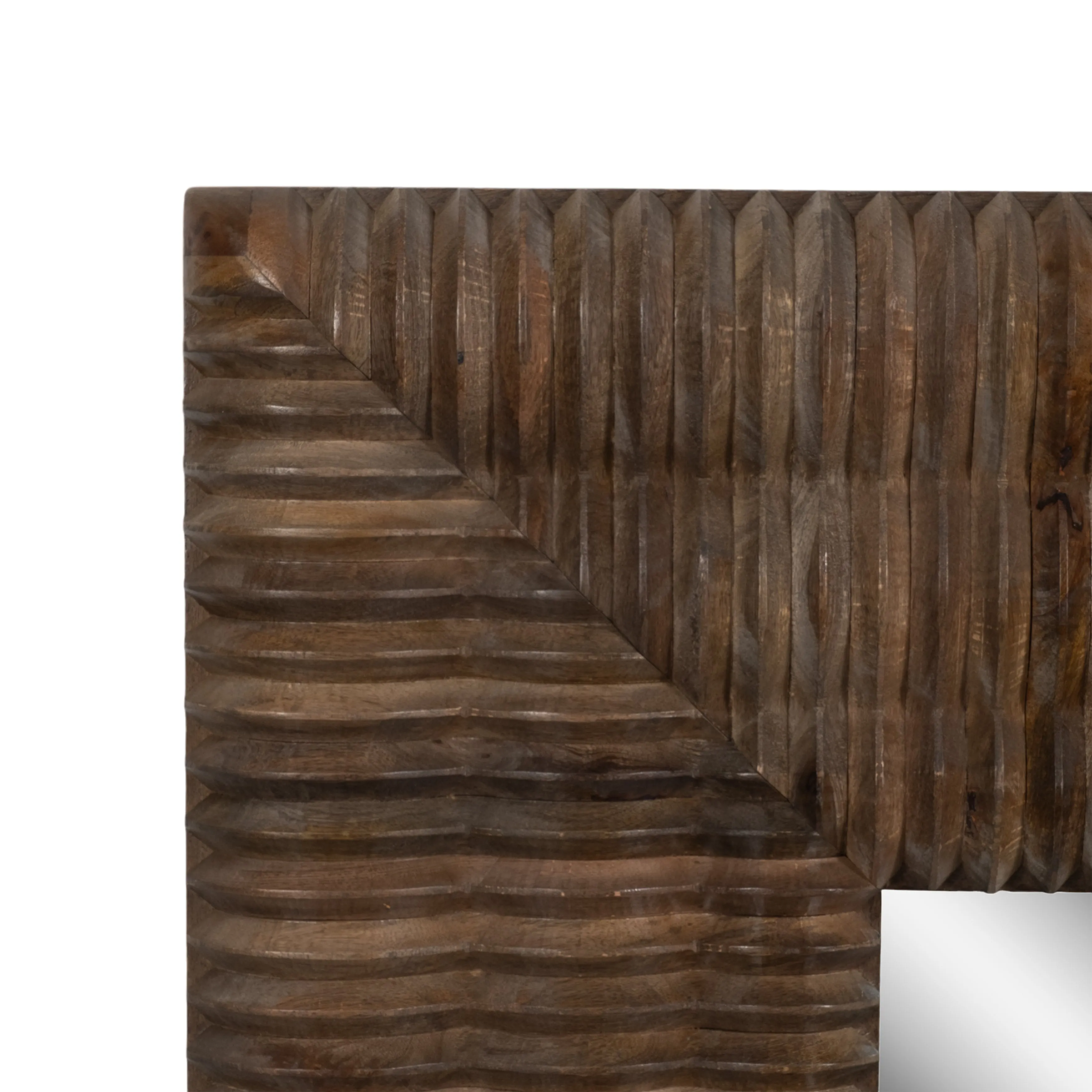 48X48" MONTERAY CARVED WOOD WALL MIRROR