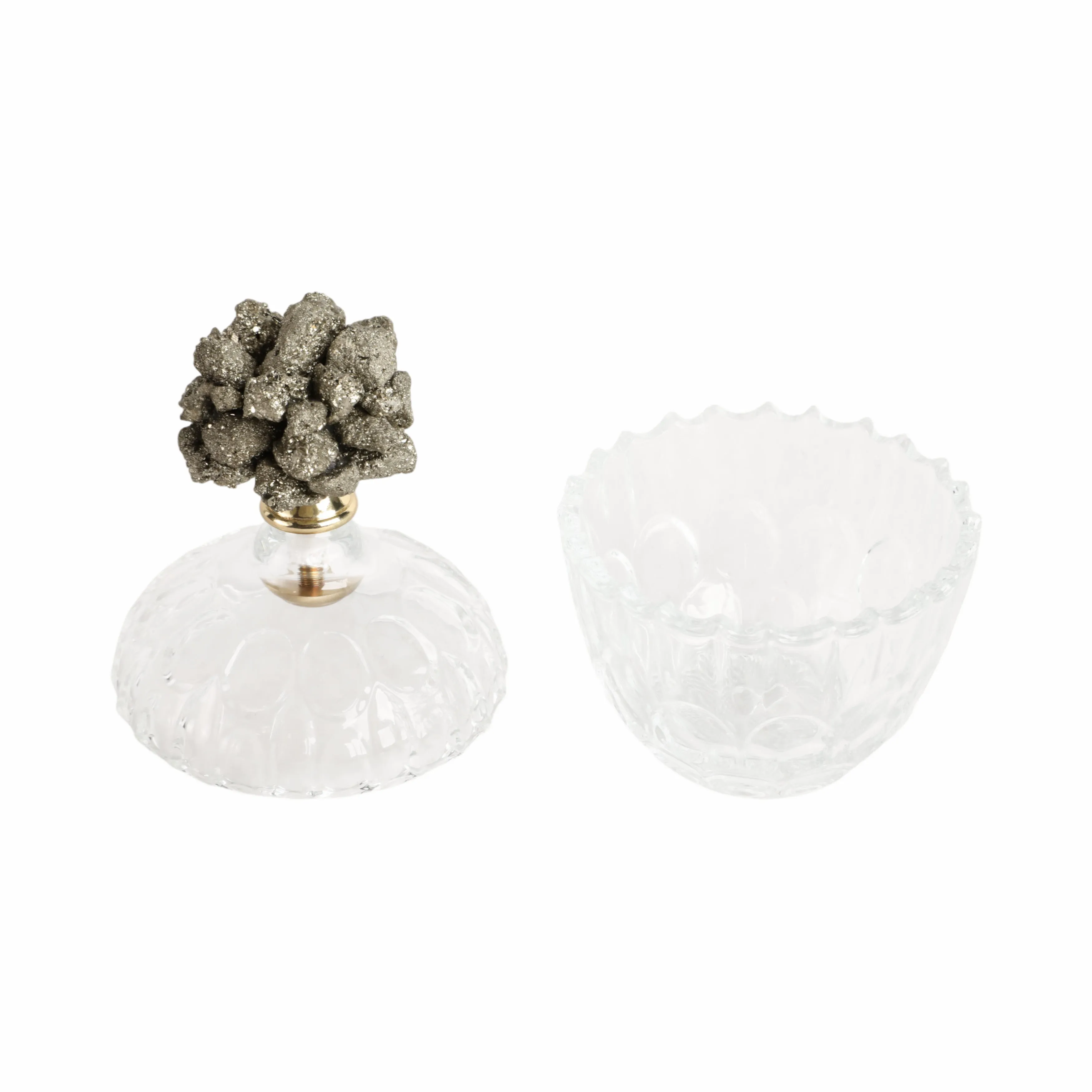6" Stella Small Stone And Glass Jar