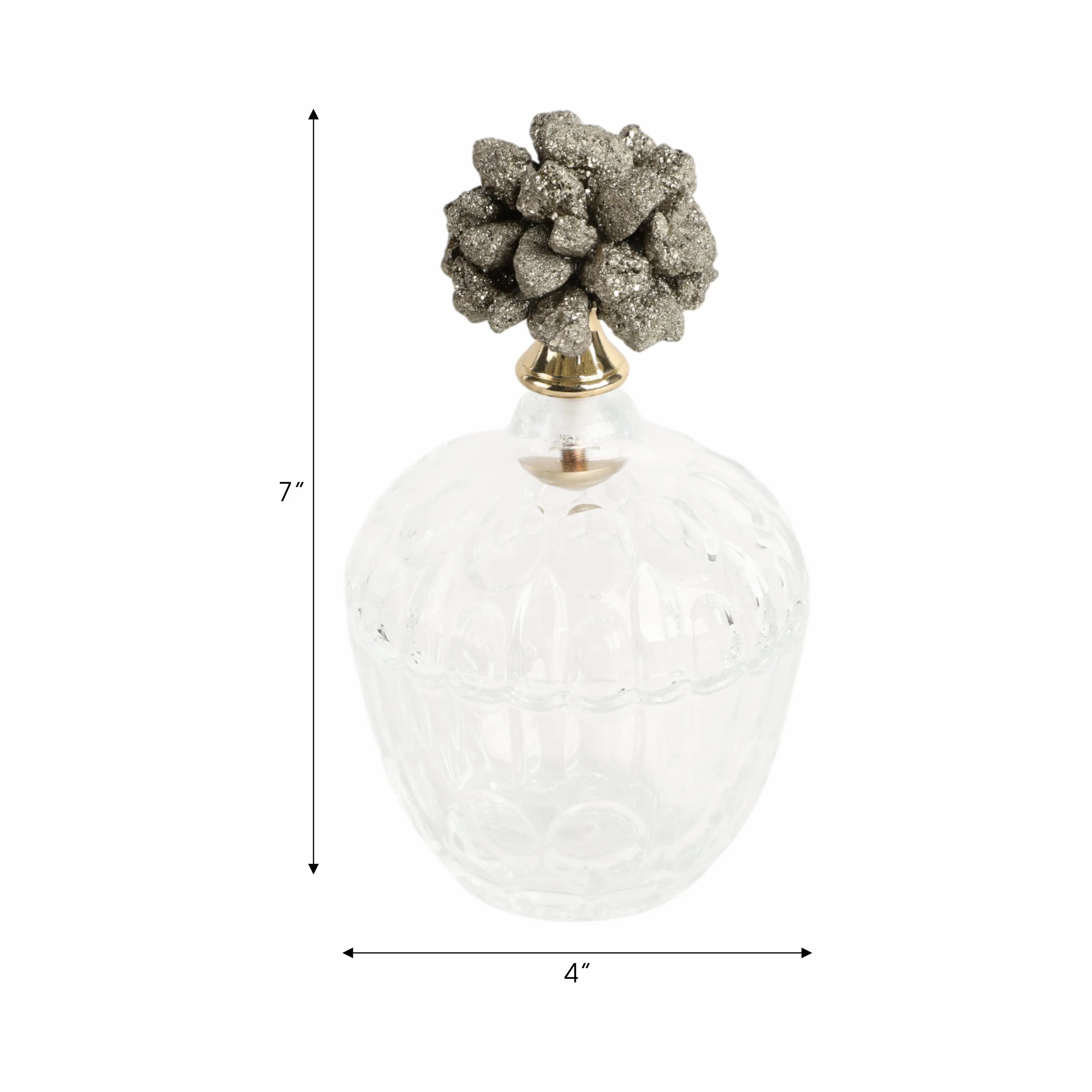 6" Stella Small Stone And Glass Jar
