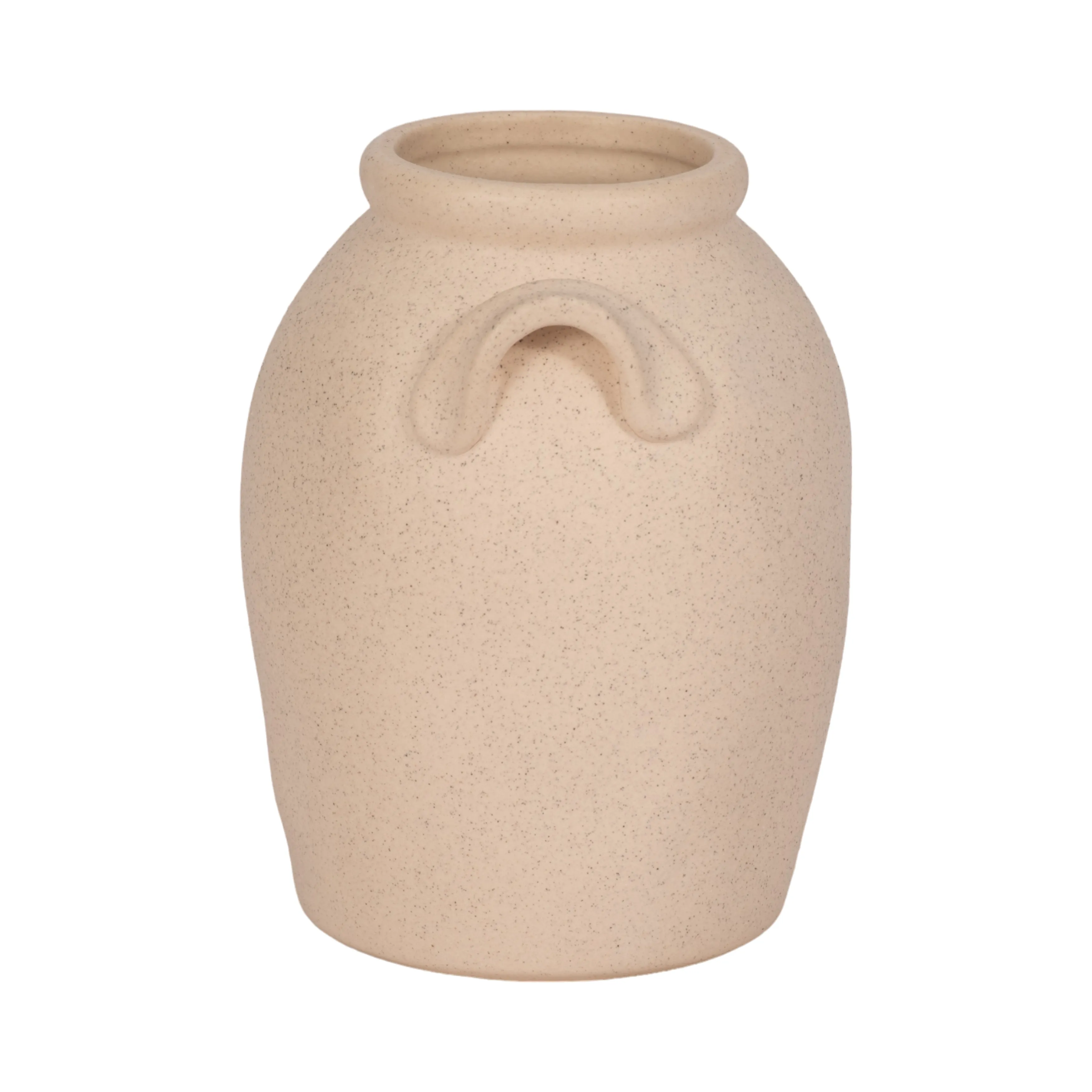 6" Textured Jug With Handles, Sand