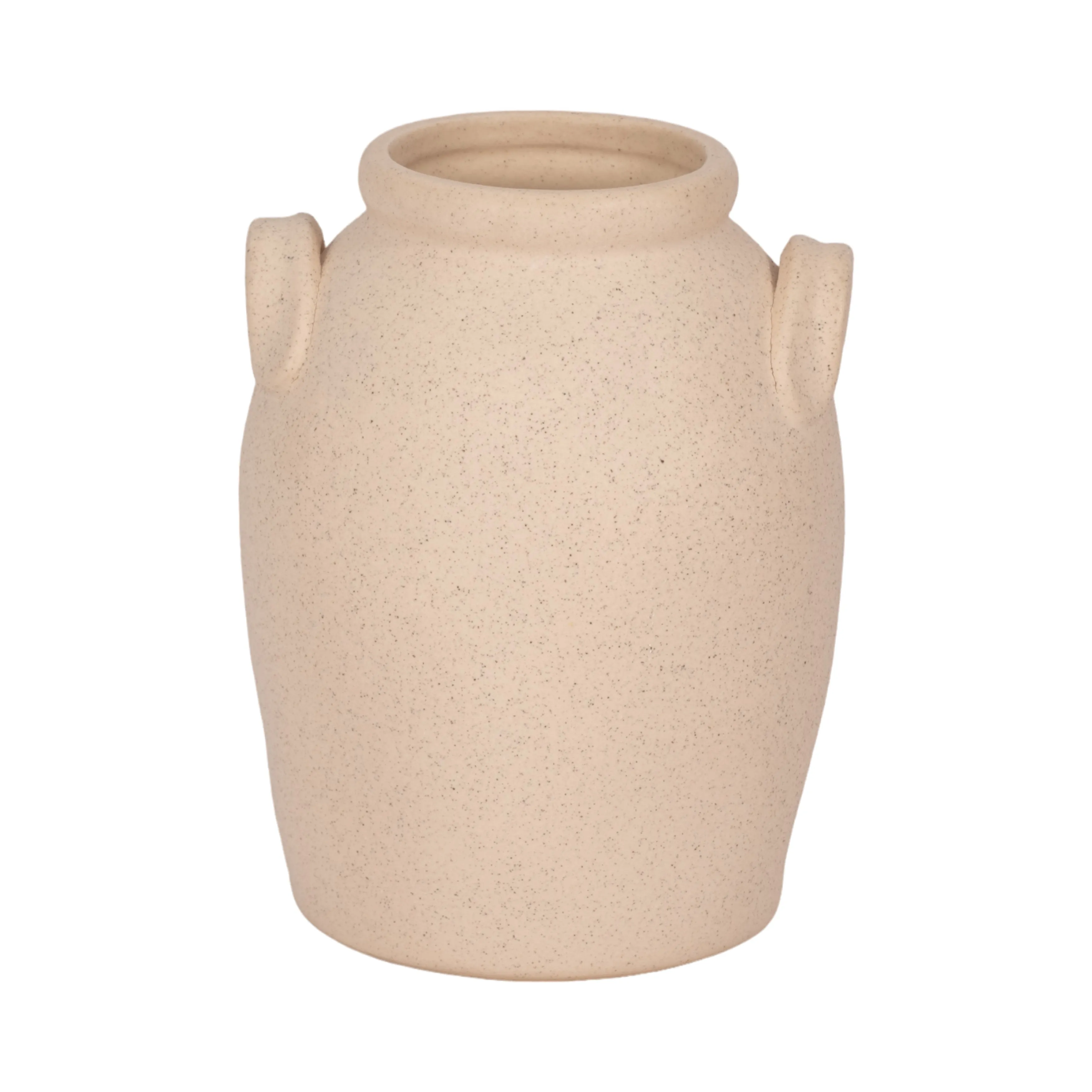 6" Textured Jug With Handles, Sand