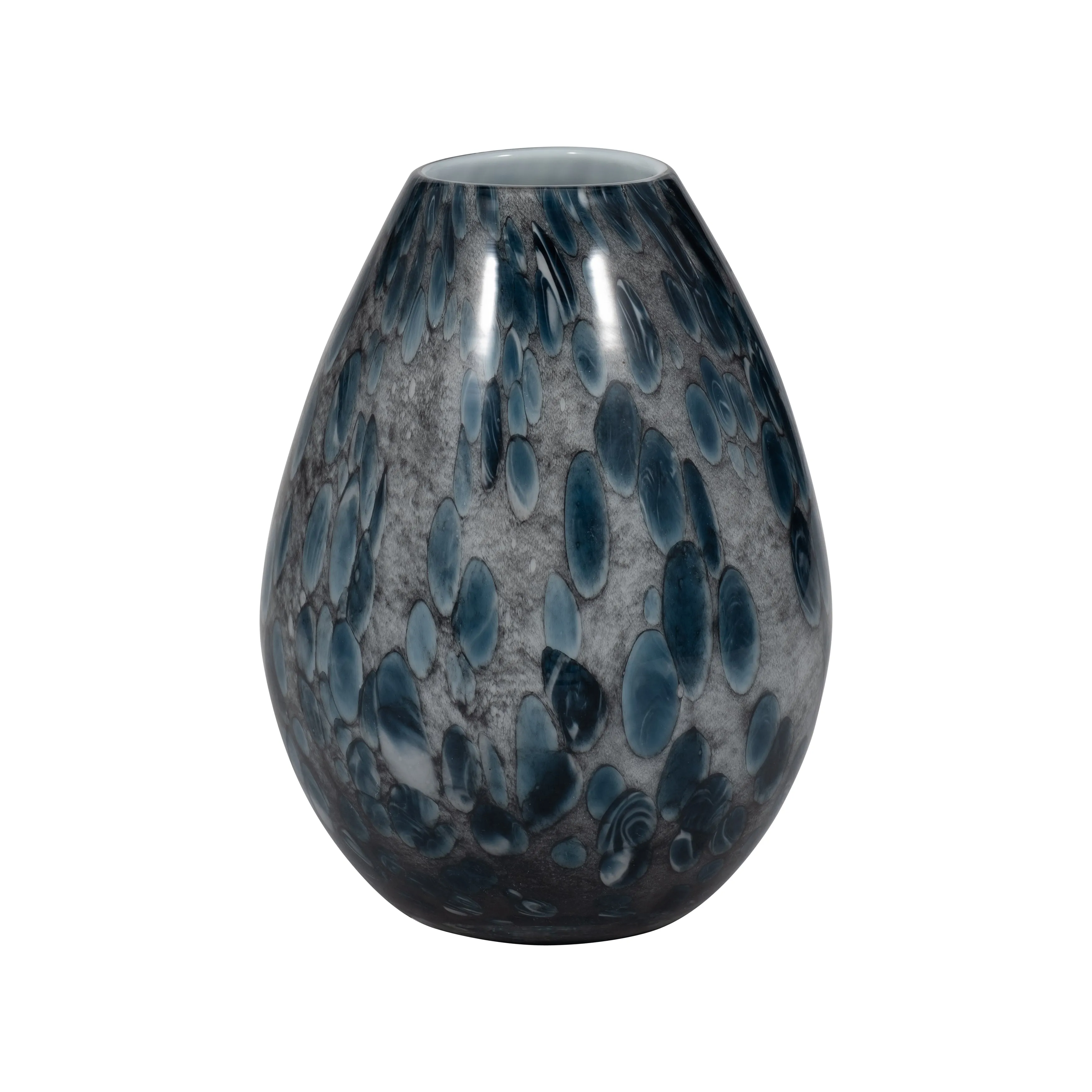 8" AMALDA SMALL BLUE GLASS VASE