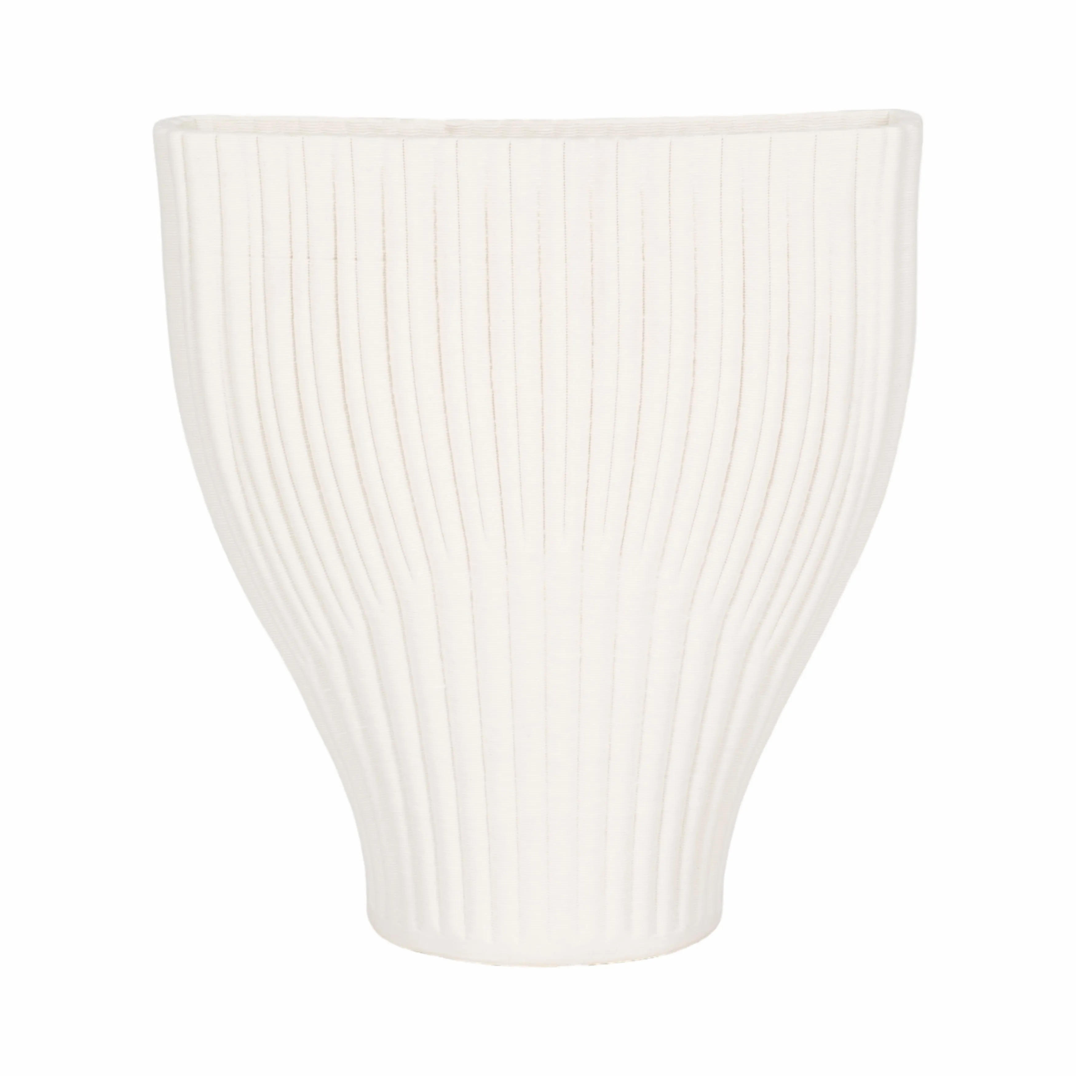 9" BELLO 3D PRINTED VASE, IVORY/BEIGE