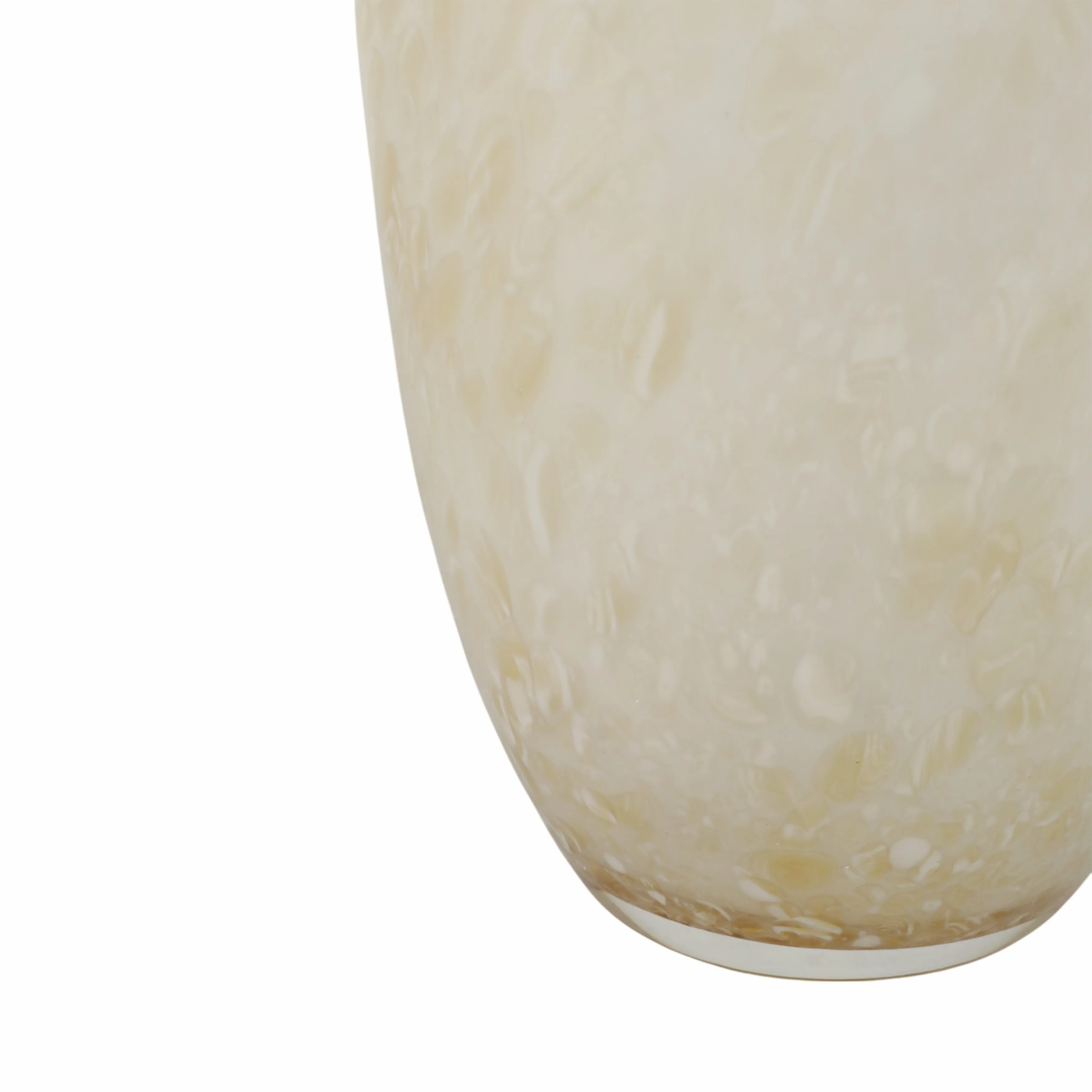9" Durban Small Cream Glass Vase