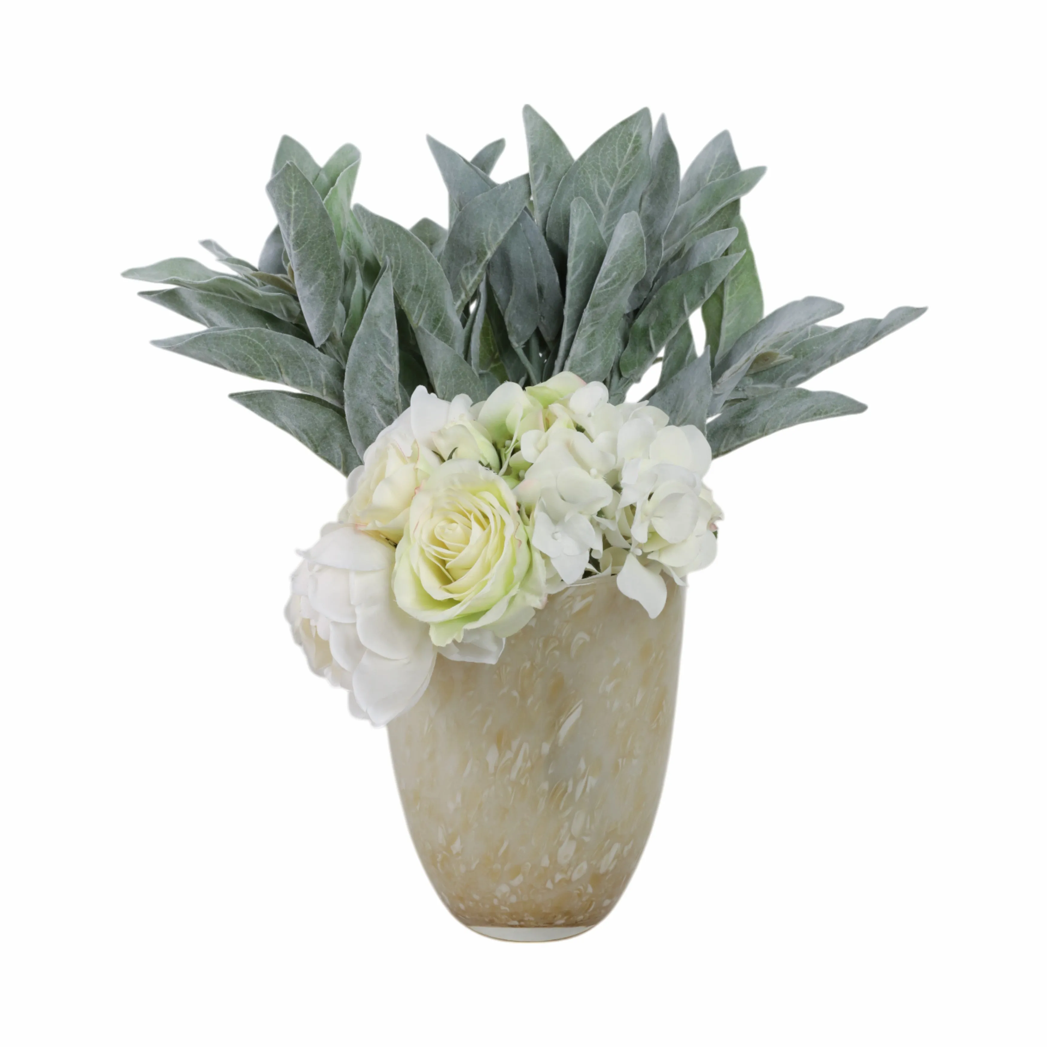 9" Durban Small Cream Glass Vase