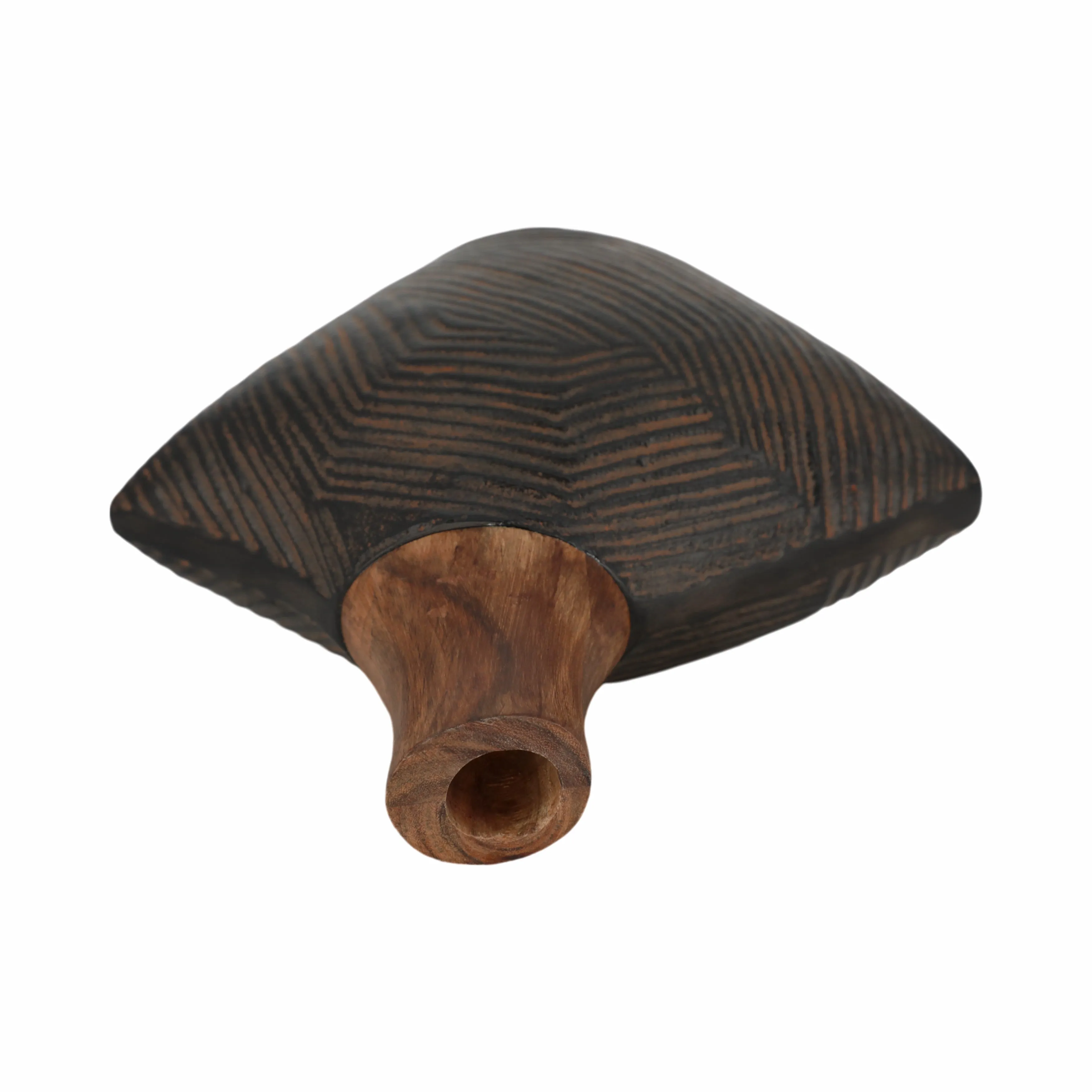 9" Kenai Small Wood And Metal Vase