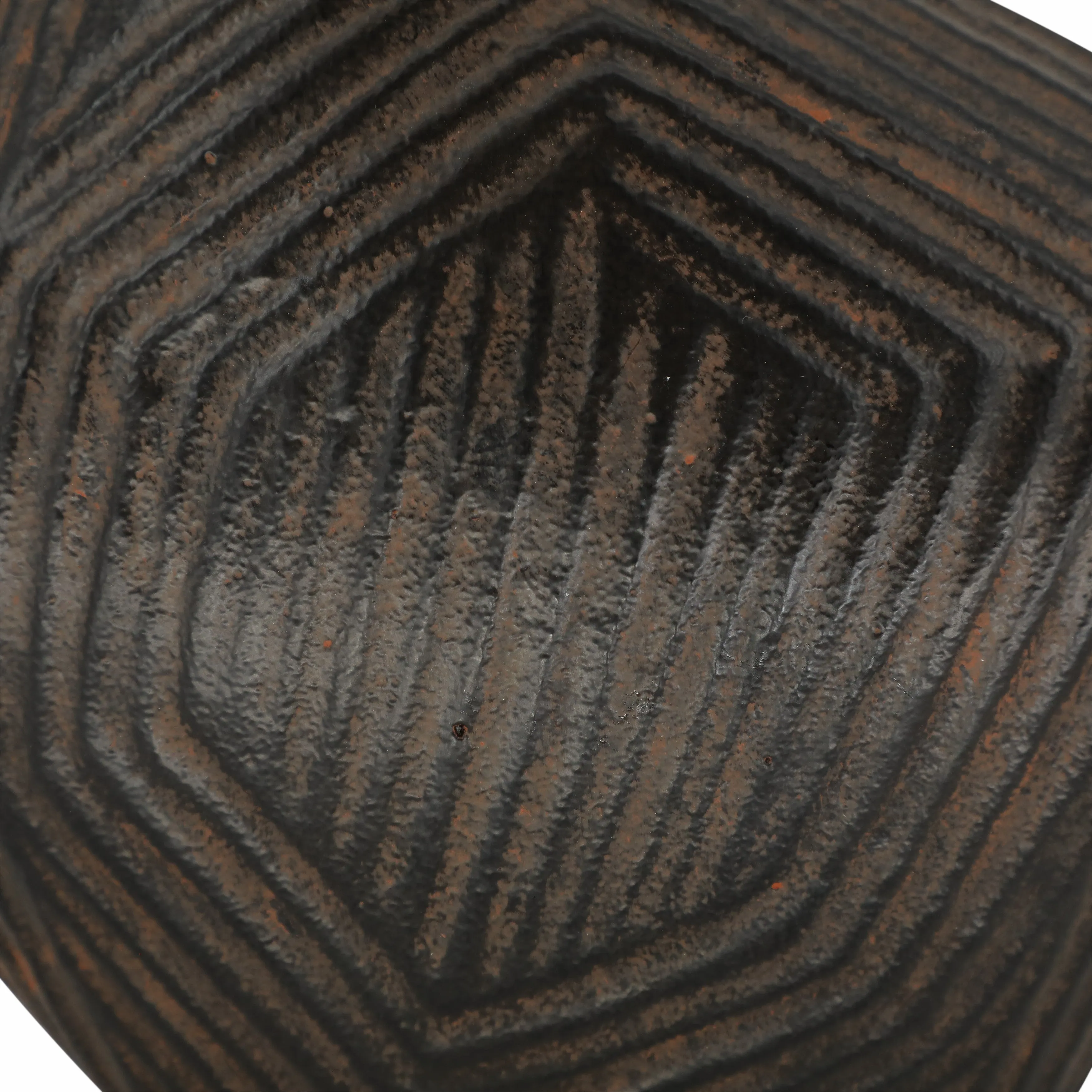 9" Kenai Small Wood And Metal Vase