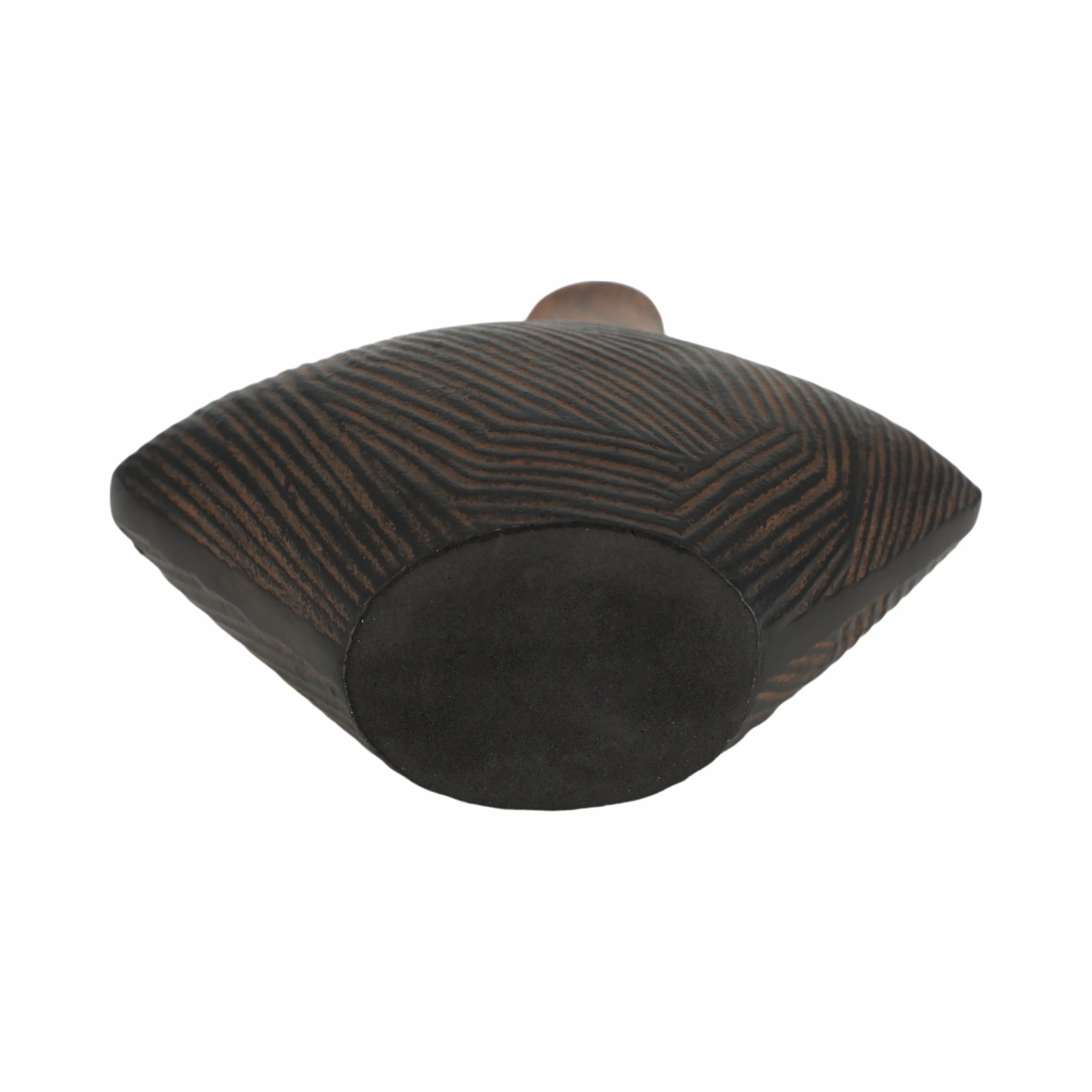 9" Kenai Small Wood And Metal Vase