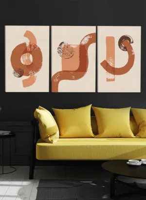 Abstract Brush Paintings(set of 3)