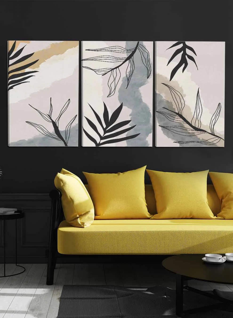 Abstract Floral Drawing Paintings(set of 3)